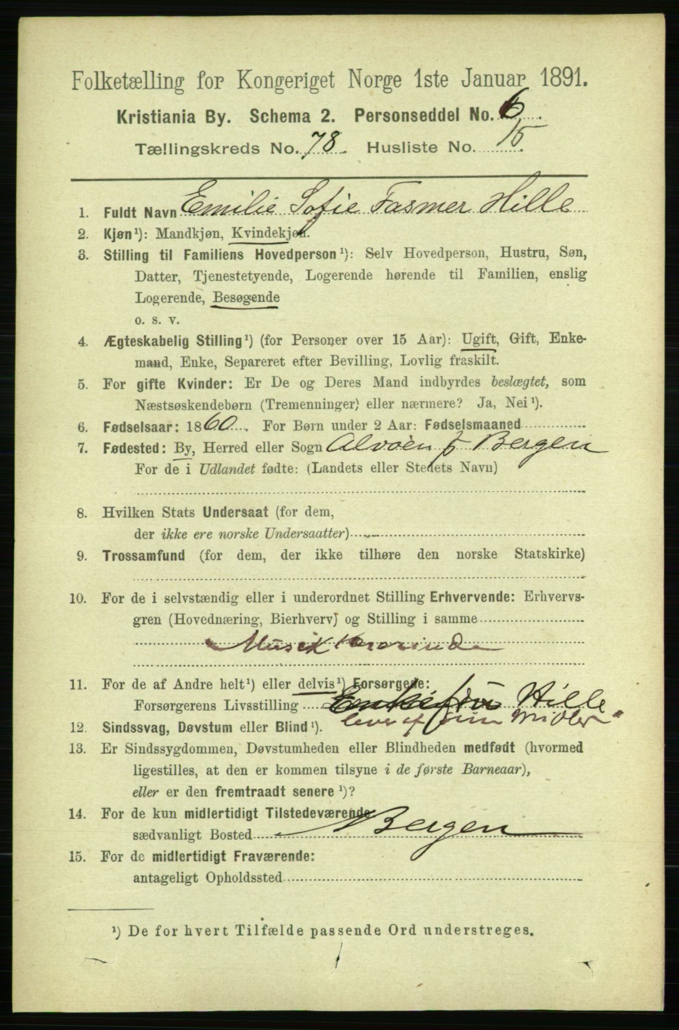 RA, 1891 census for 0301 Kristiania, 1891, p. 41064