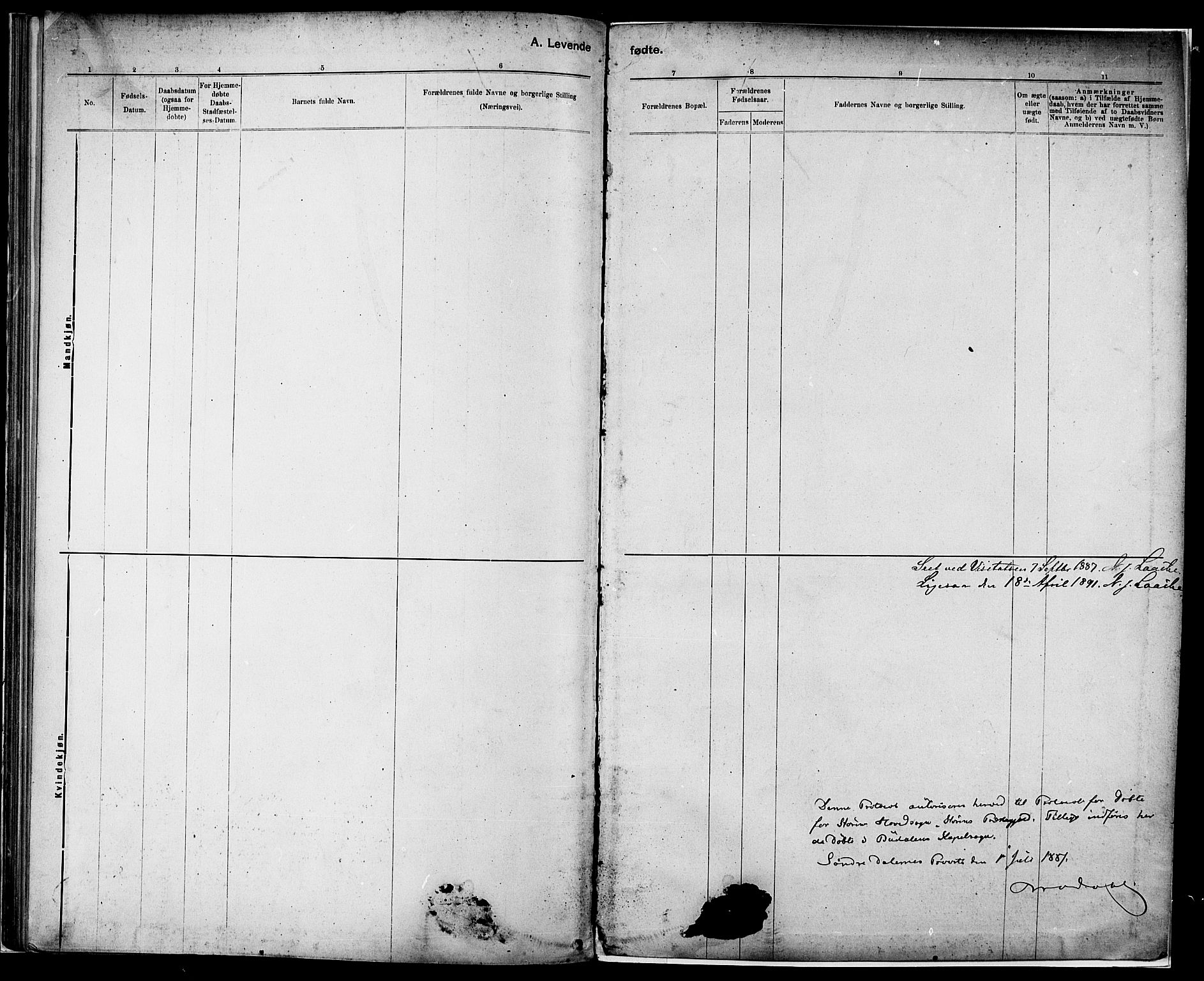 Ministerialprotokoller, klokkerbøker og fødselsregistre - Sør-Trøndelag, SAT/A-1456/687/L1003: Parish register (official) no. 687A09, 1886-1890