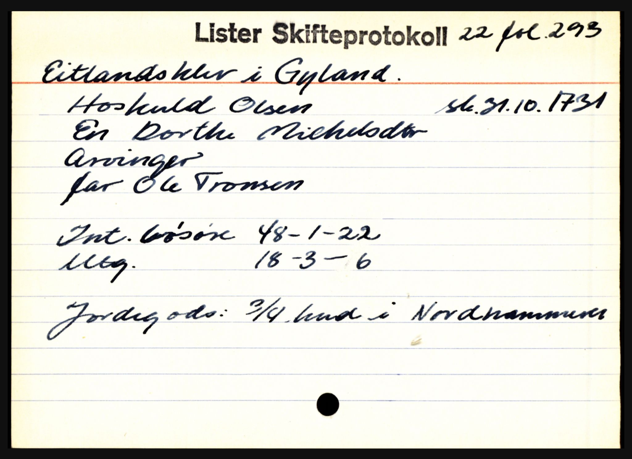 Lister sorenskriveri, AV/SAK-1221-0003/H, p. 7279