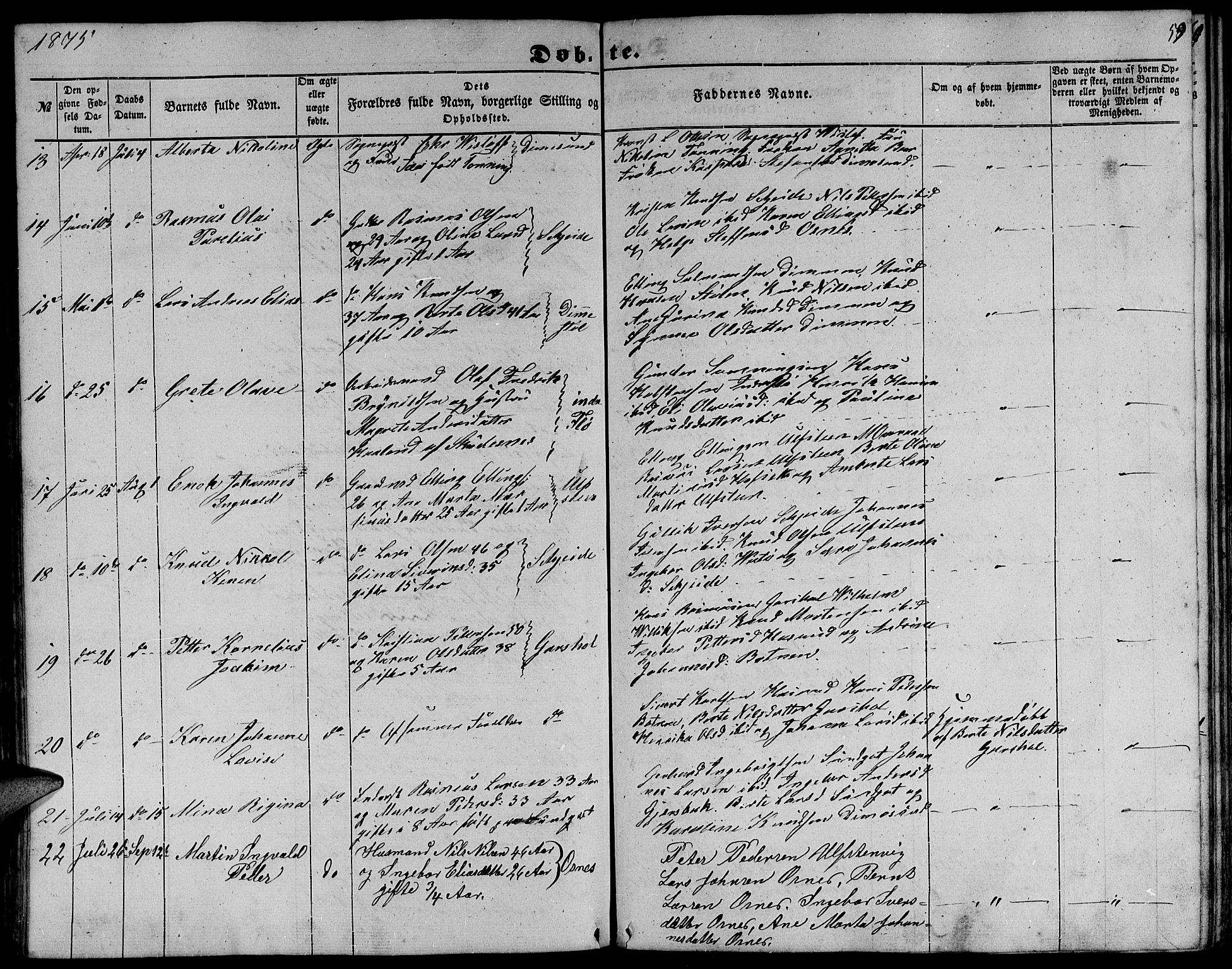 Ministerialprotokoller, klokkerbøker og fødselsregistre - Møre og Romsdal, AV/SAT-A-1454/509/L0111: Parish register (copy) no. 509C01, 1854-1882, p. 59