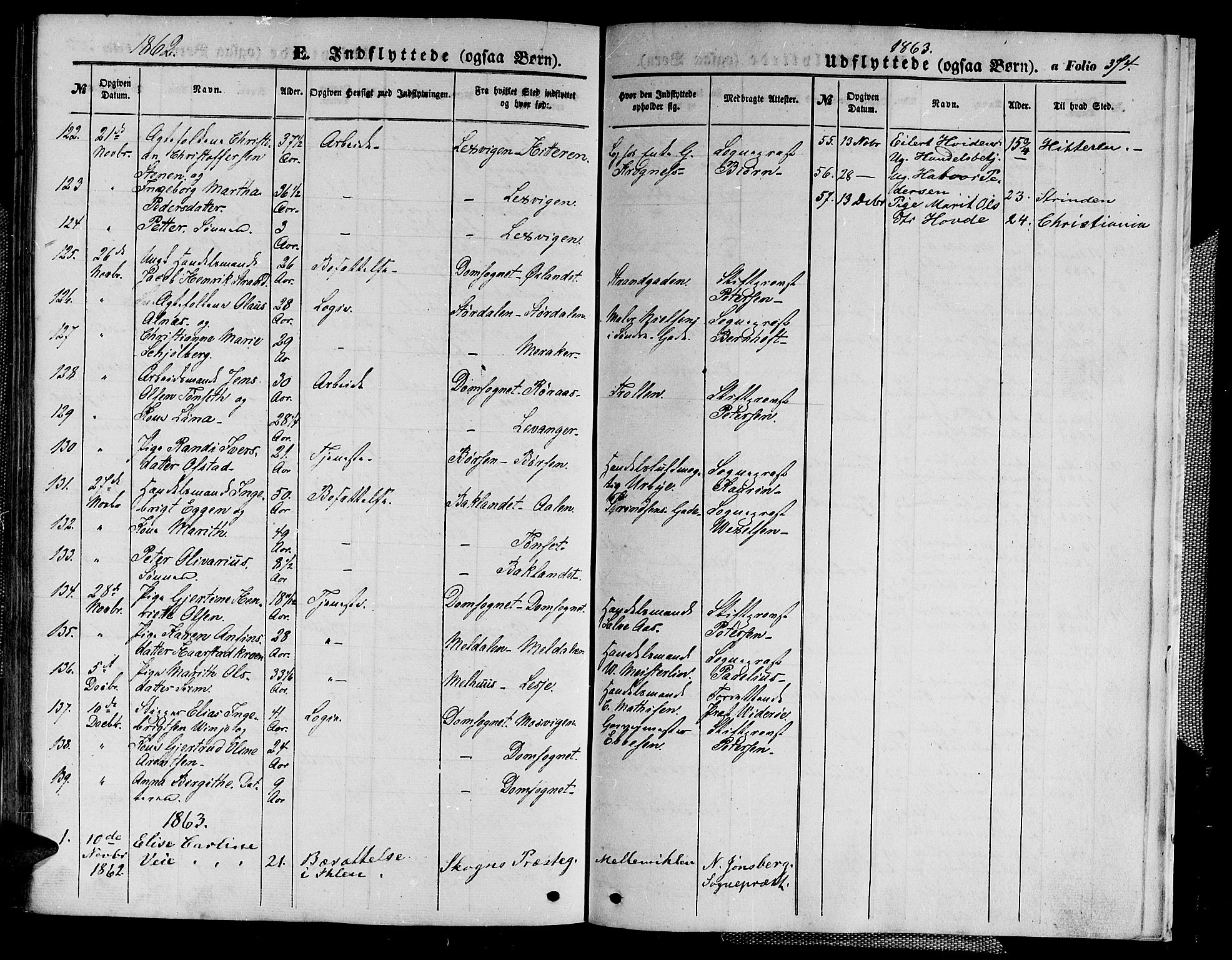 Ministerialprotokoller, klokkerbøker og fødselsregistre - Sør-Trøndelag, SAT/A-1456/602/L0139: Parish register (copy) no. 602C07, 1859-1864, p. 374