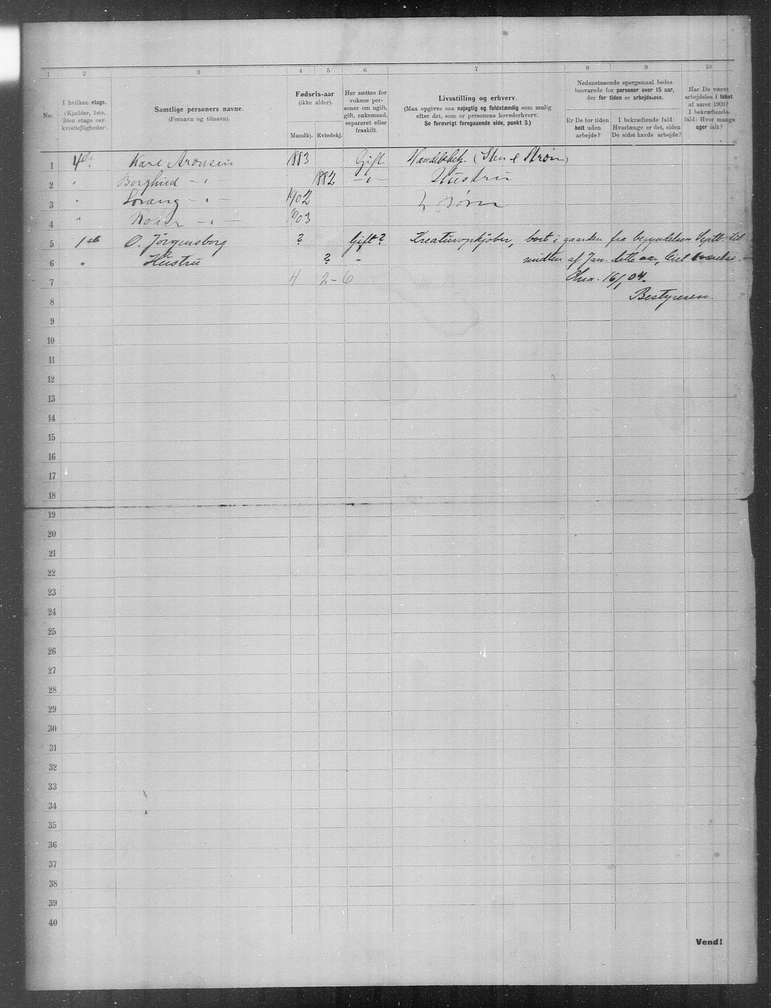 OBA, Municipal Census 1903 for Kristiania, 1903, p. 13844