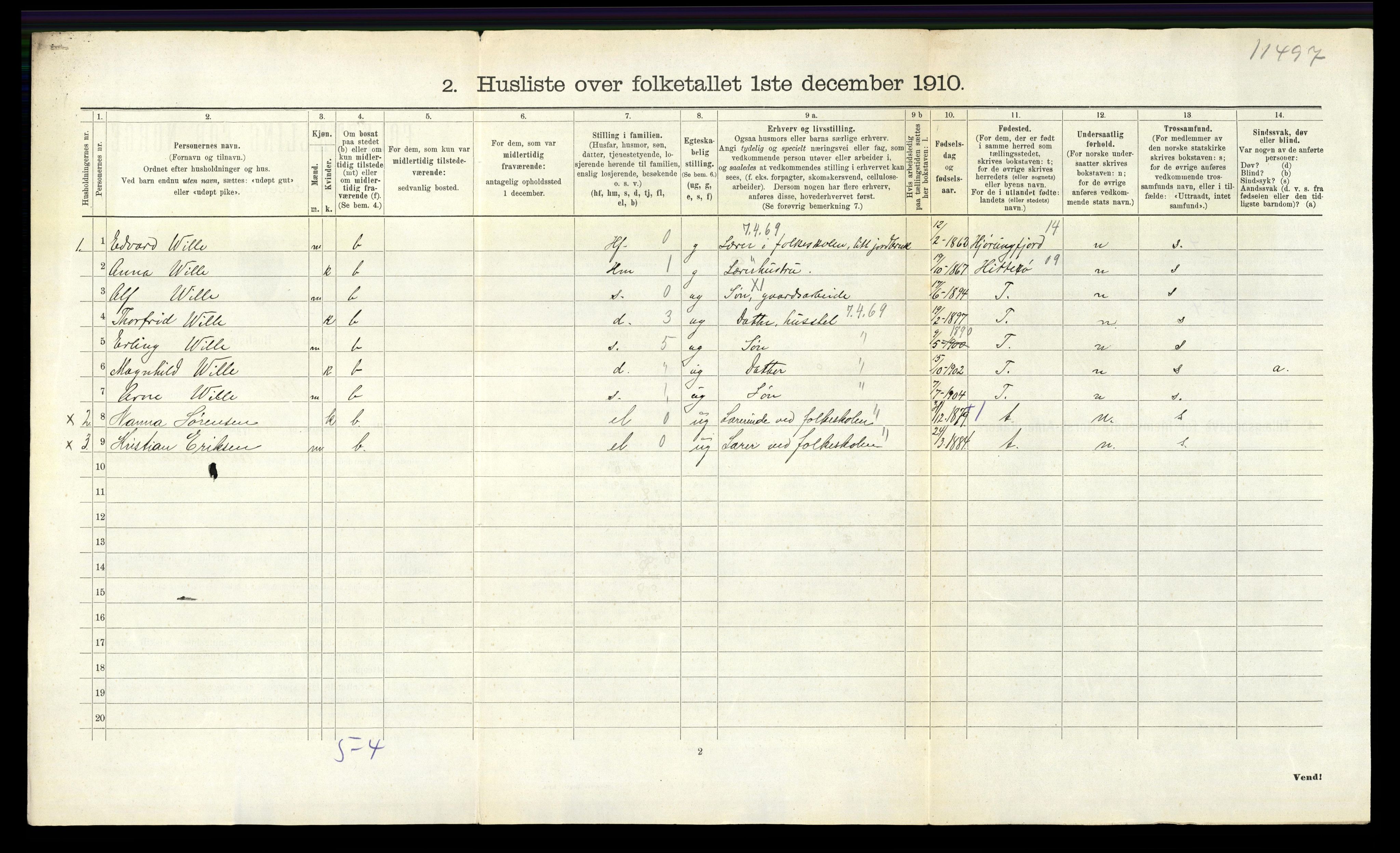 RA, 1910 census for Nøtterøy, 1910, p. 671