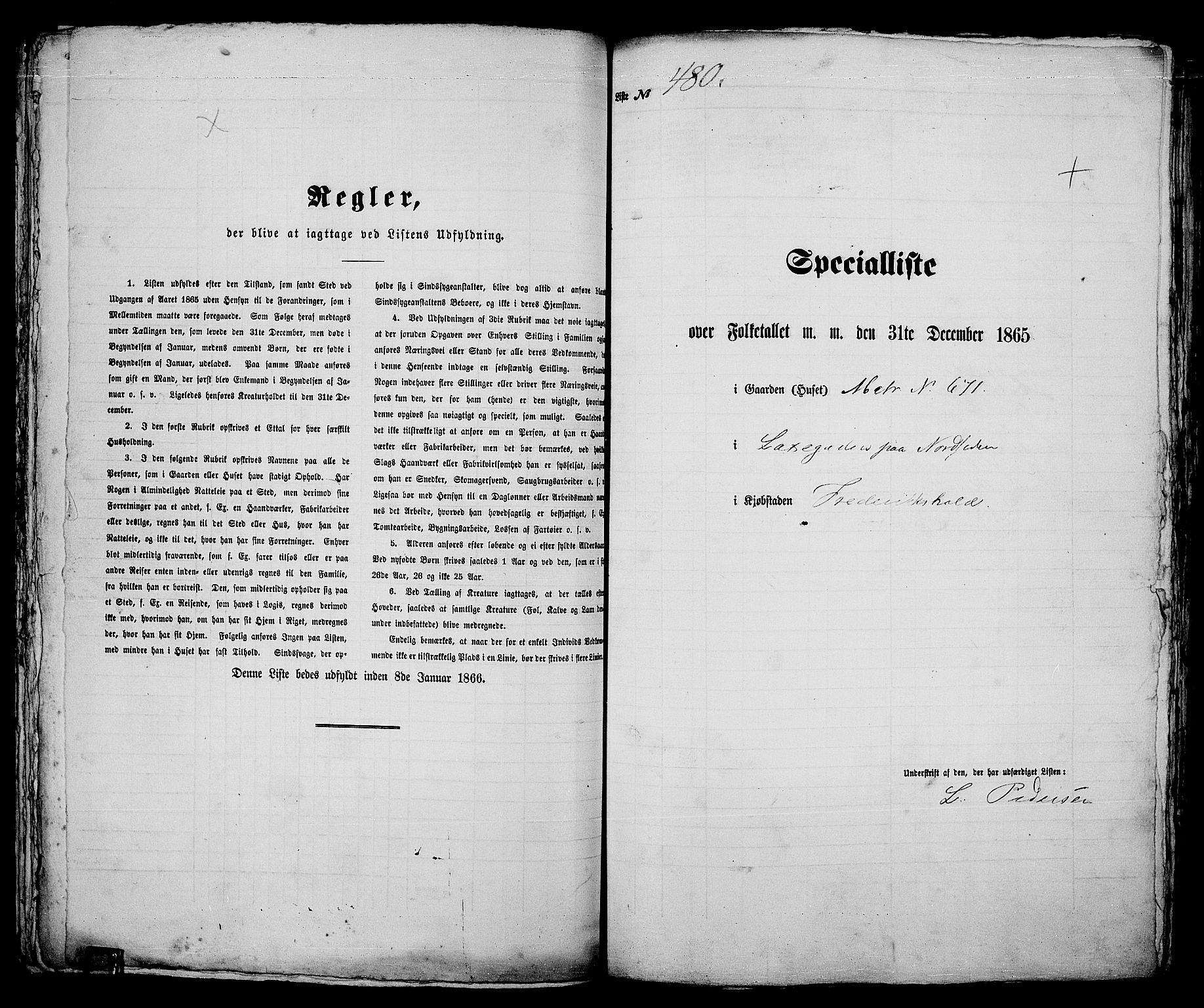 RA, 1865 census for Fredrikshald, 1865, p. 962