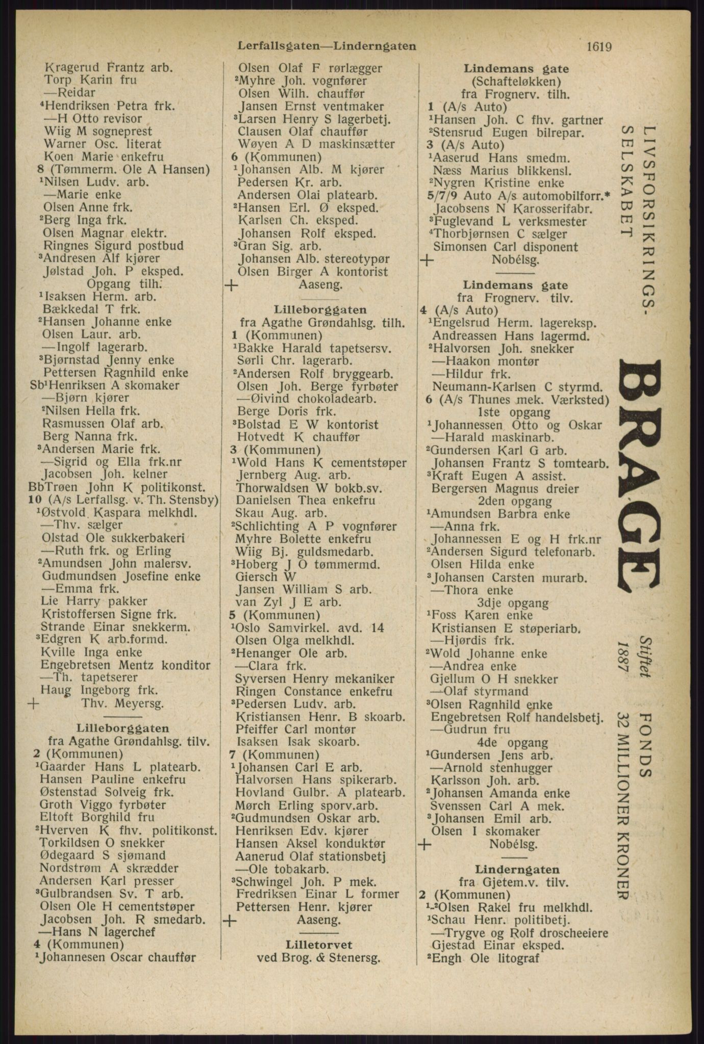 Kristiania/Oslo adressebok, PUBL/-, 1927, p. 1619