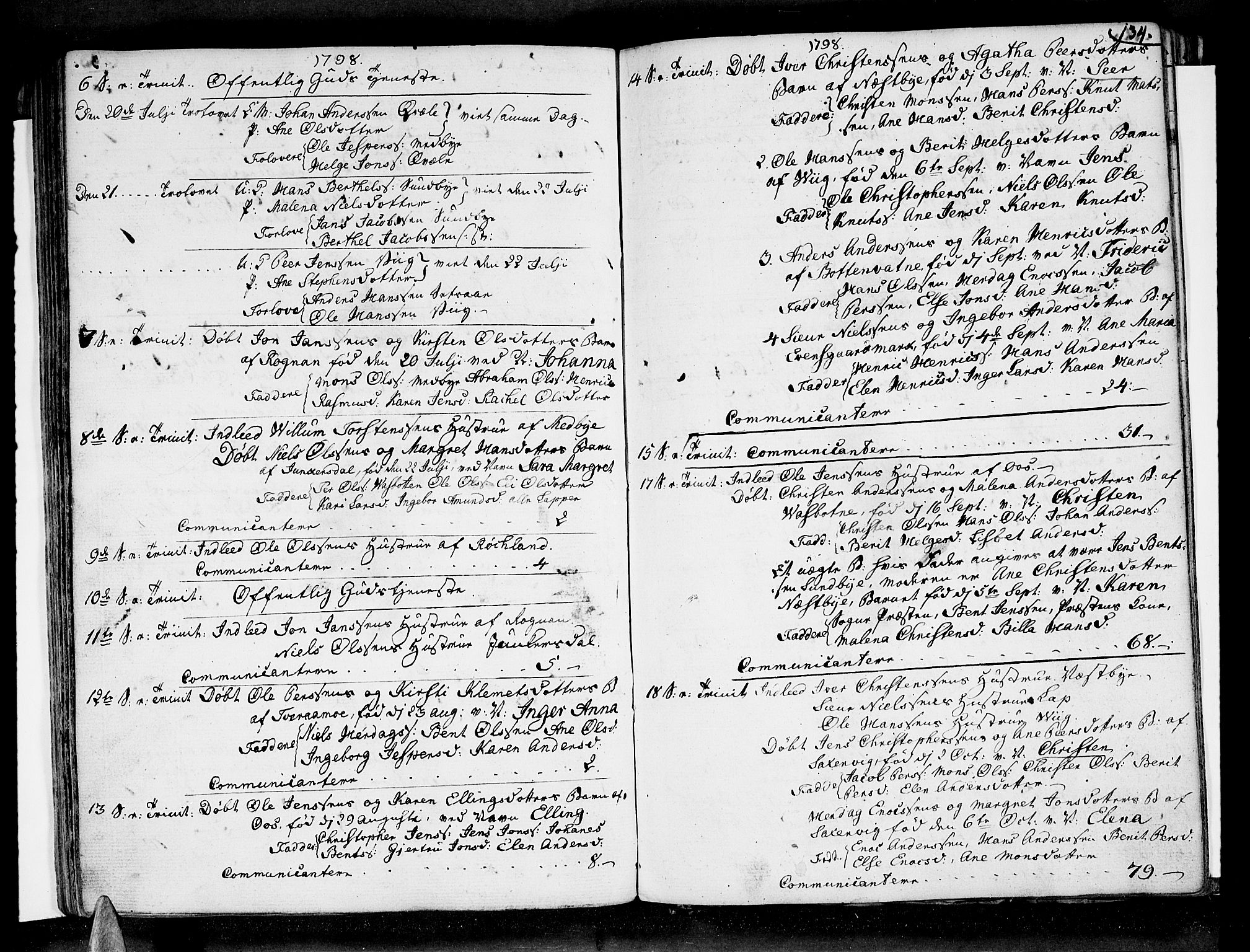 Ministerialprotokoller, klokkerbøker og fødselsregistre - Nordland, AV/SAT-A-1459/847/L0664: Parish register (official) no. 847A04, 1770-1818, p. 134