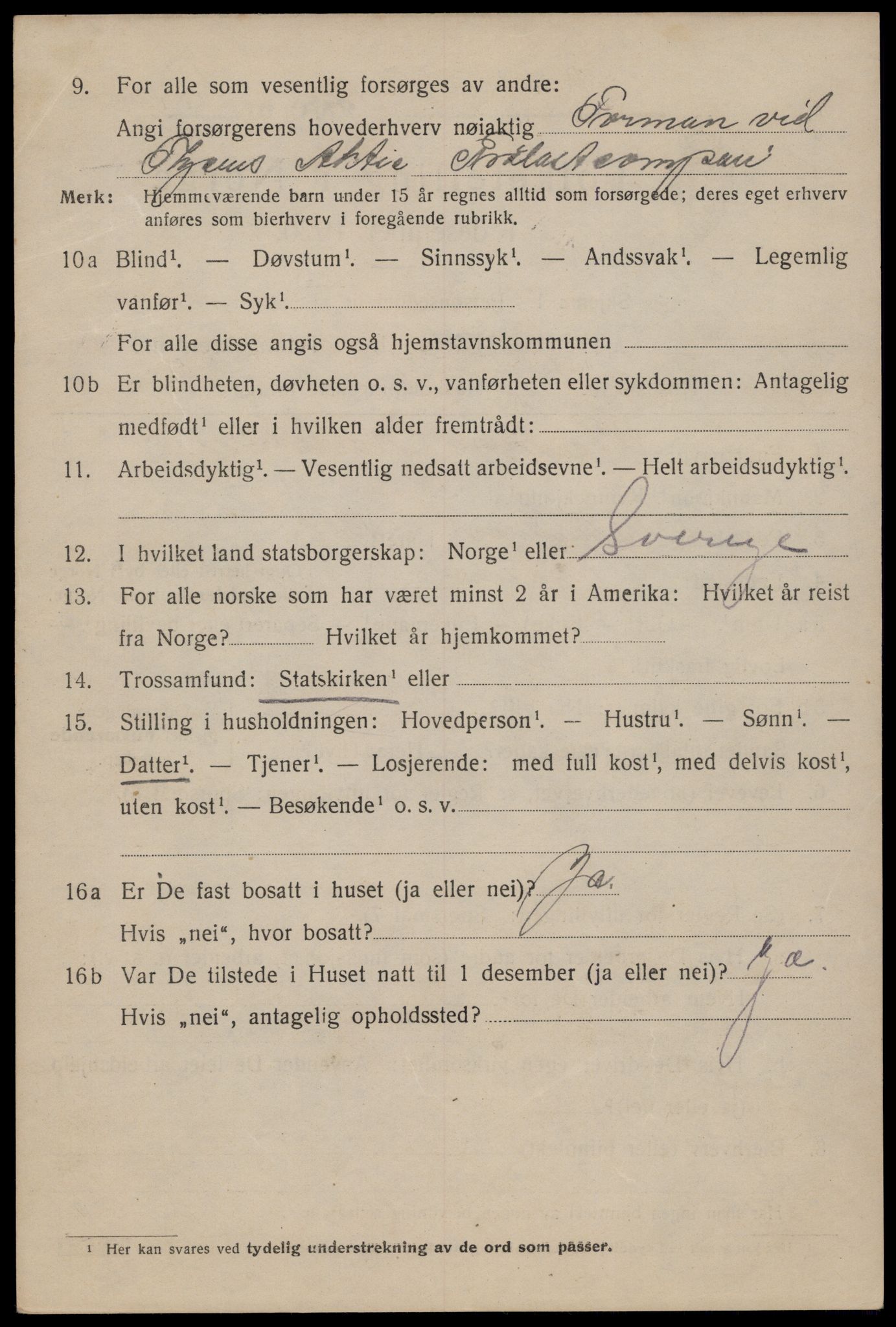 SAT, 1920 census for Trondheim, 1920, p. 60127