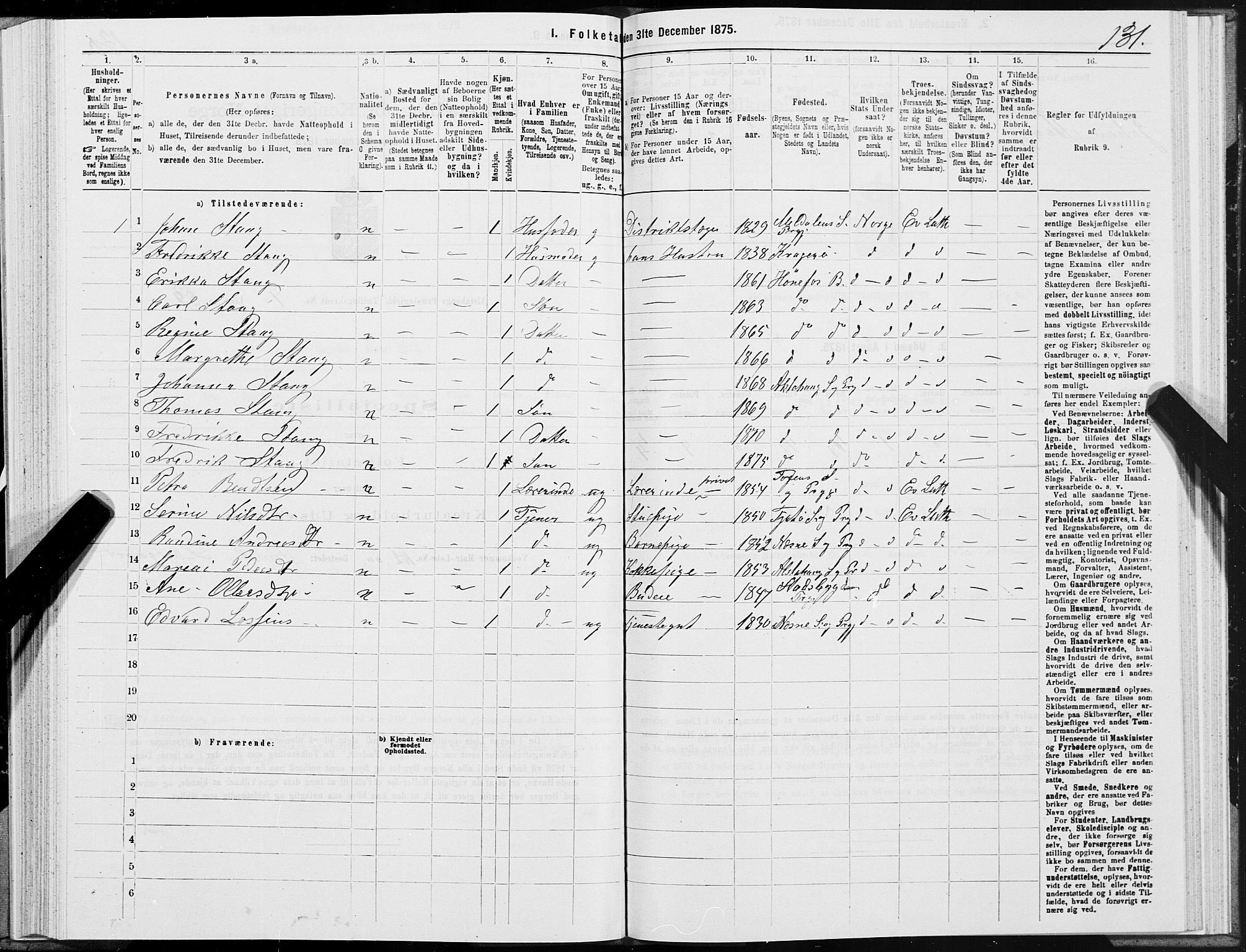 SAT, 1875 census for 1820P Alstahaug, 1875, p. 1131