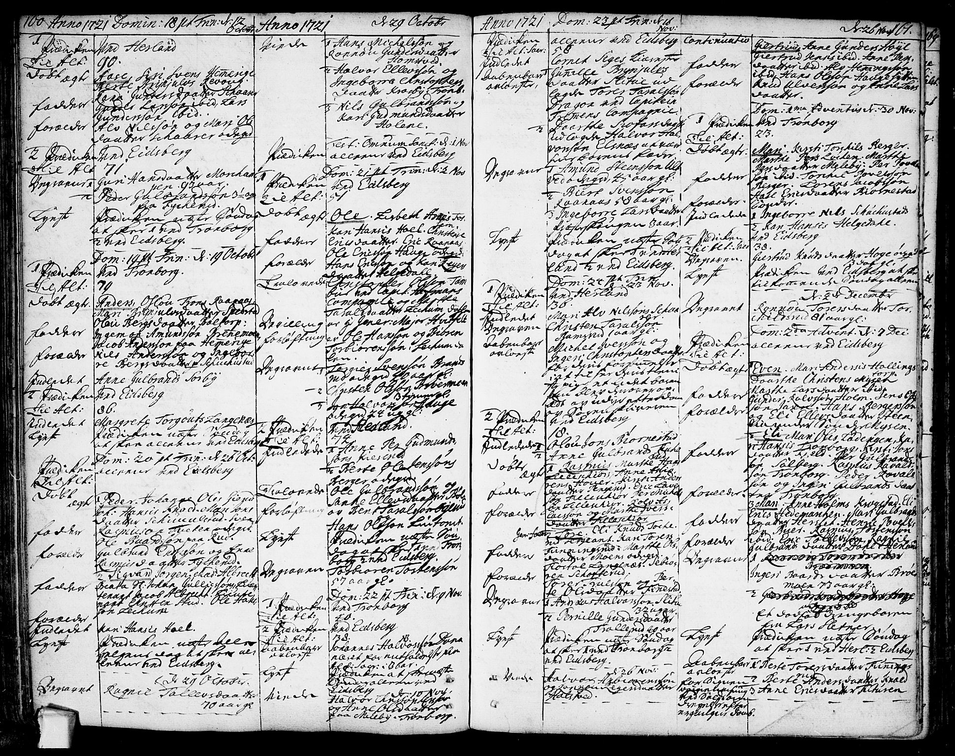 Eidsberg prestekontor Kirkebøker, SAO/A-10905/F/Fa/L0001: Parish register (official) no. I 1, 1710-1730, p. 160-161