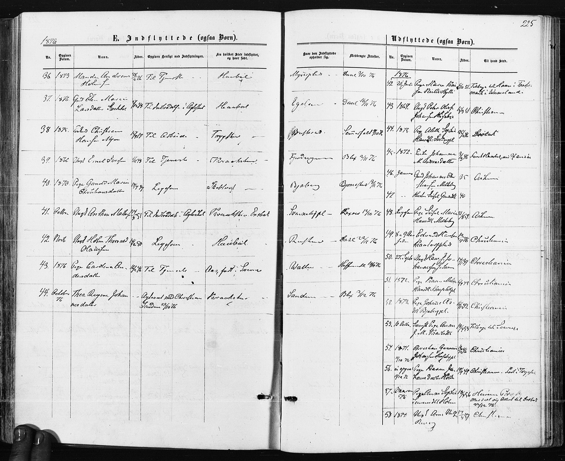 Spydeberg prestekontor Kirkebøker, SAO/A-10924/F/Fa/L0007: Parish register (official) no. I 7, 1875-1885, p. 225