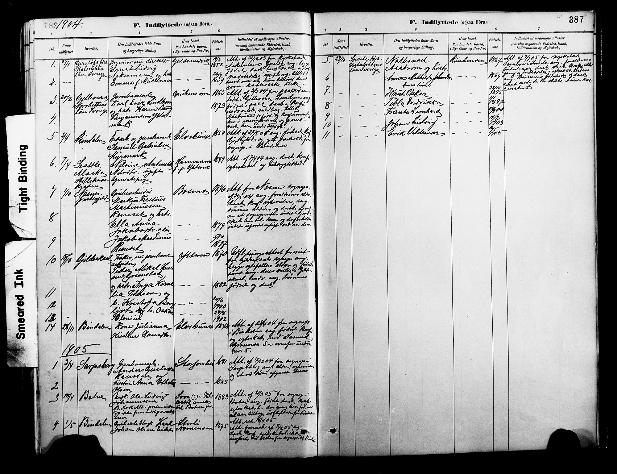Ministerialprotokoller, klokkerbøker og fødselsregistre - Nordland, SAT/A-1459/827/L0421: Parish register (copy) no. 827C10, 1887-1906, p. 387