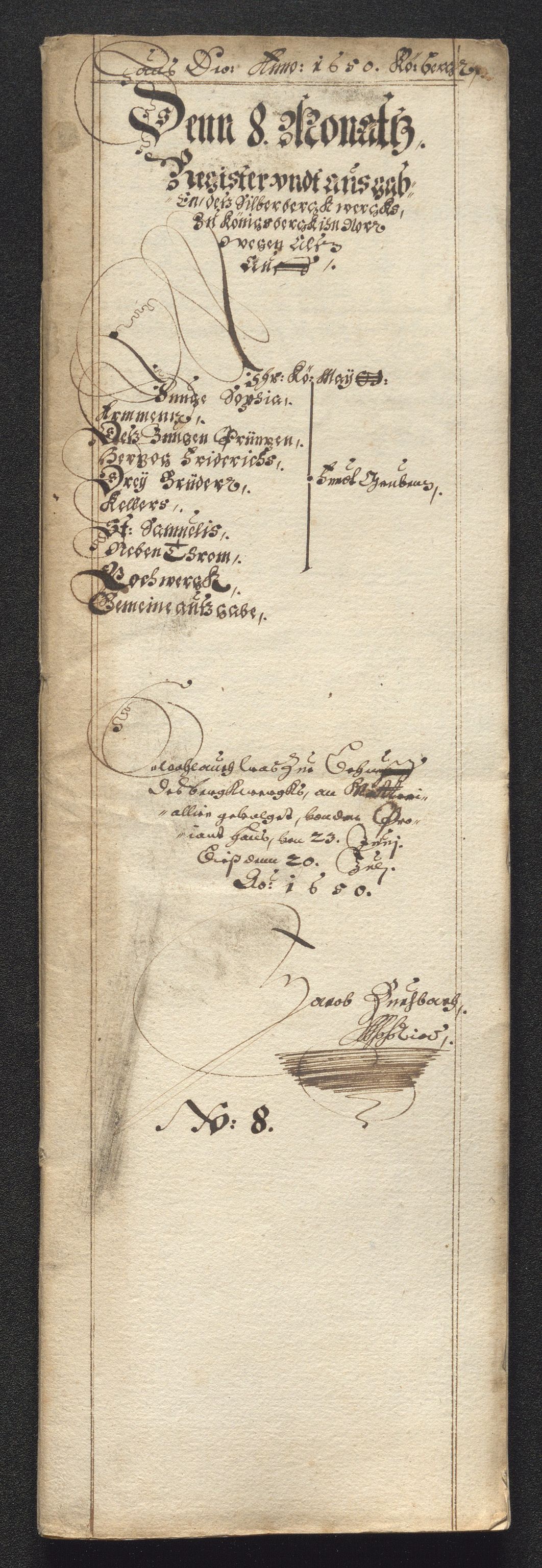 Kongsberg Sølvverk 1623-1816, SAKO/EA-3135/001/D/Dc/Dcd/L0024: Utgiftsregnskap for gruver m.m. , 1650, p. 158