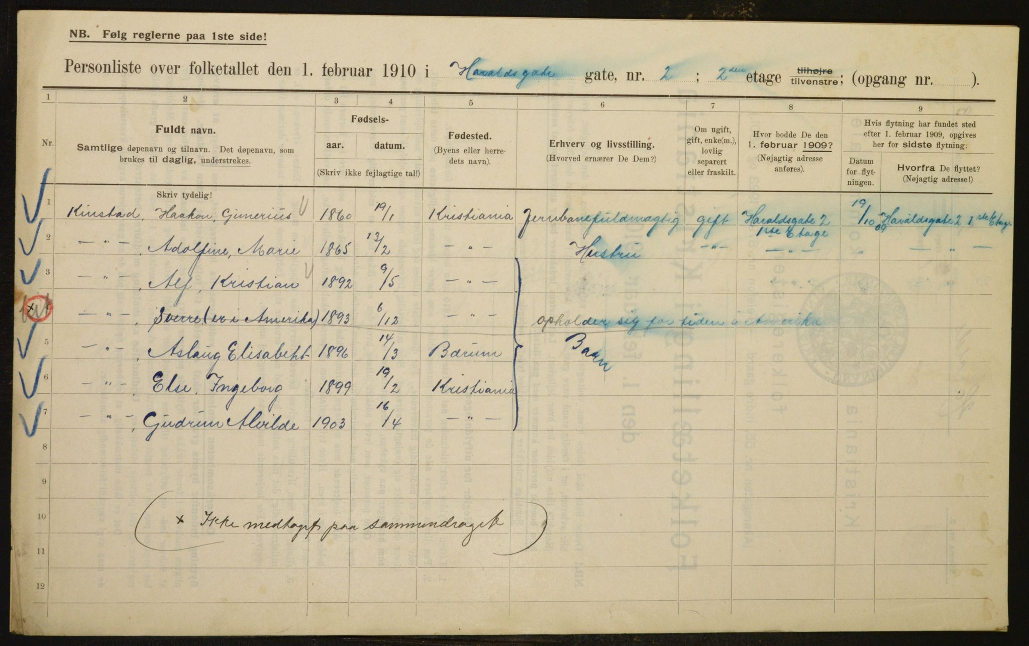 OBA, Municipal Census 1910 for Kristiania, 1910, p. 32869