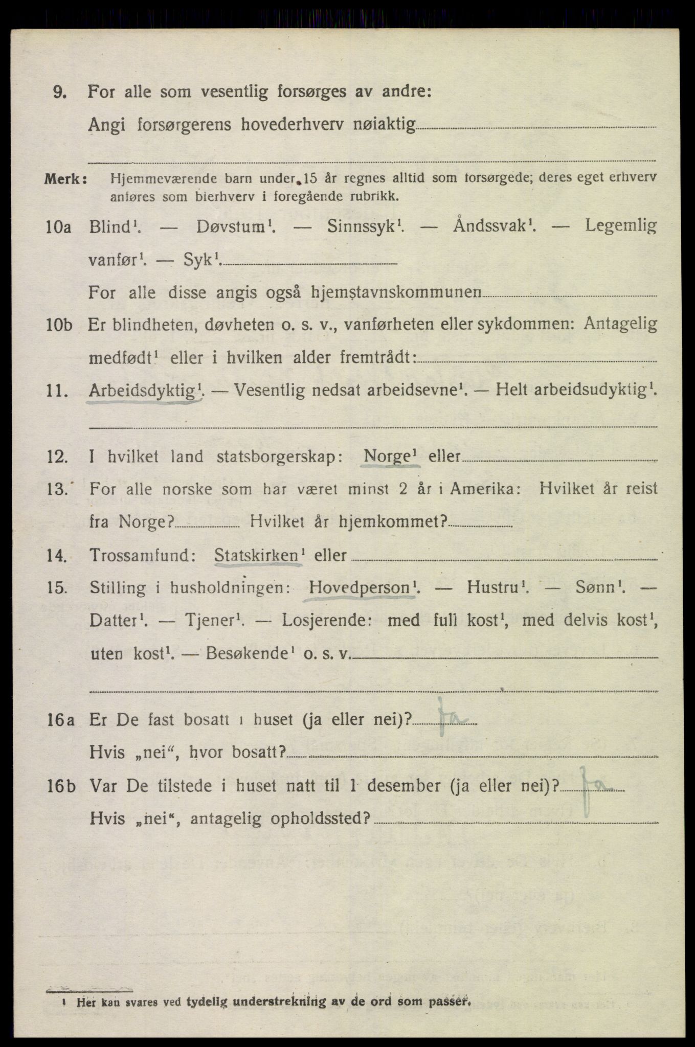 SAK, 1920 census for Sør-Audnedal, 1920, p. 6300