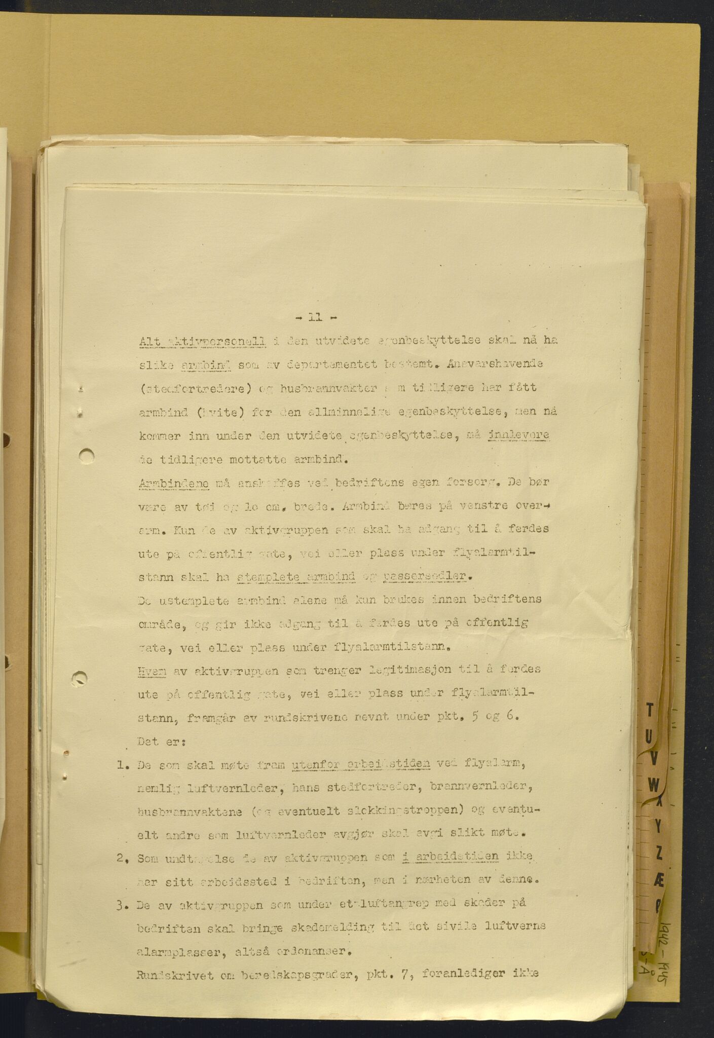 Bergens Museum, AV/SAB-A-17301/02/L/L0001: Luftvernsikring, korrespondanse , 1942-1945, p. 461