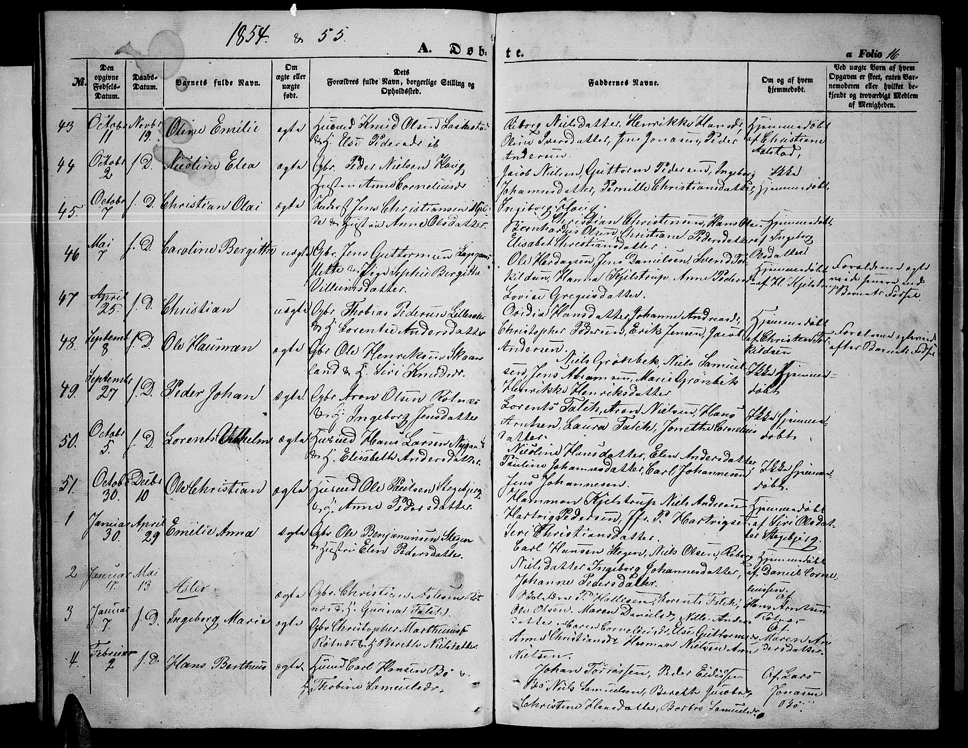 Ministerialprotokoller, klokkerbøker og fødselsregistre - Nordland, SAT/A-1459/855/L0814: Parish register (copy) no. 855C03, 1851-1864, p. 16