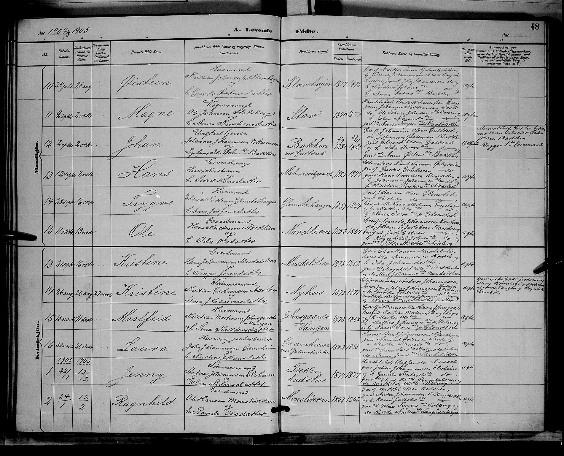 Øyer prestekontor, SAH/PREST-084/H/Ha/Hab/L0004: Parish register (copy) no. 4, 1894-1905, p. 48
