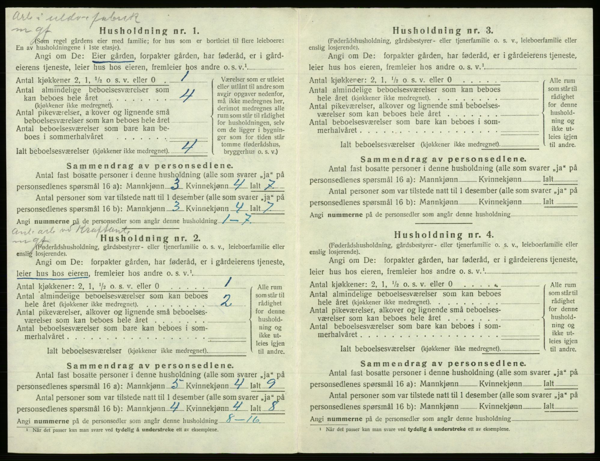 SAB, 1920 census for Samnanger, 1920, p. 413