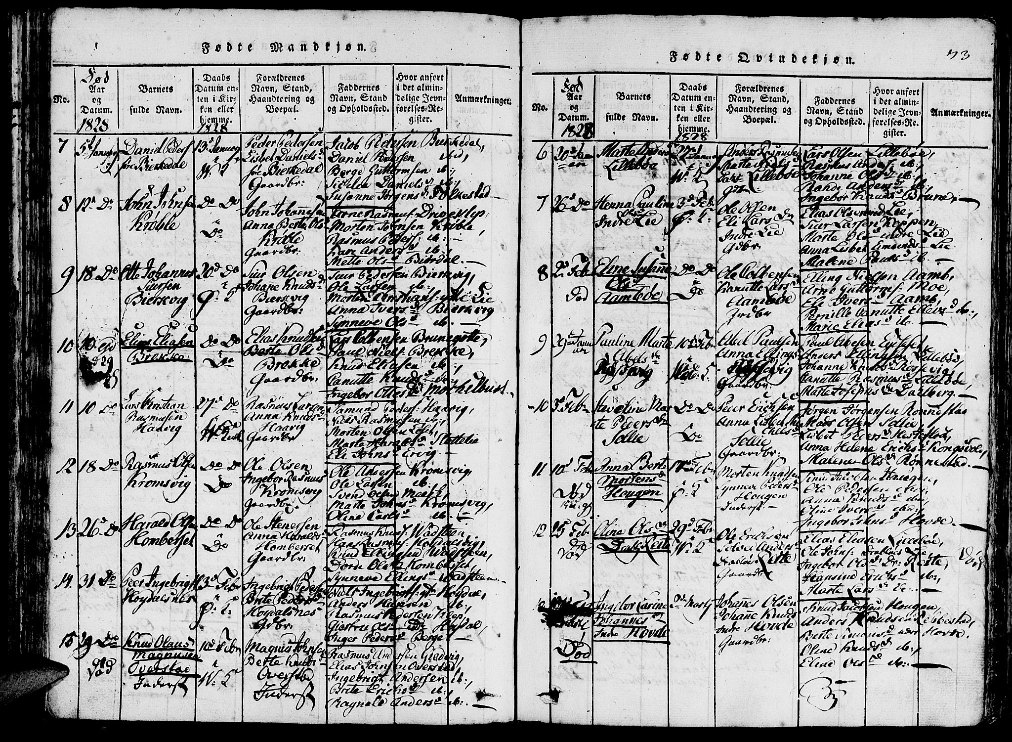 Ministerialprotokoller, klokkerbøker og fødselsregistre - Møre og Romsdal, SAT/A-1454/511/L0138: Parish register (official) no. 511A05, 1817-1832, p. 73