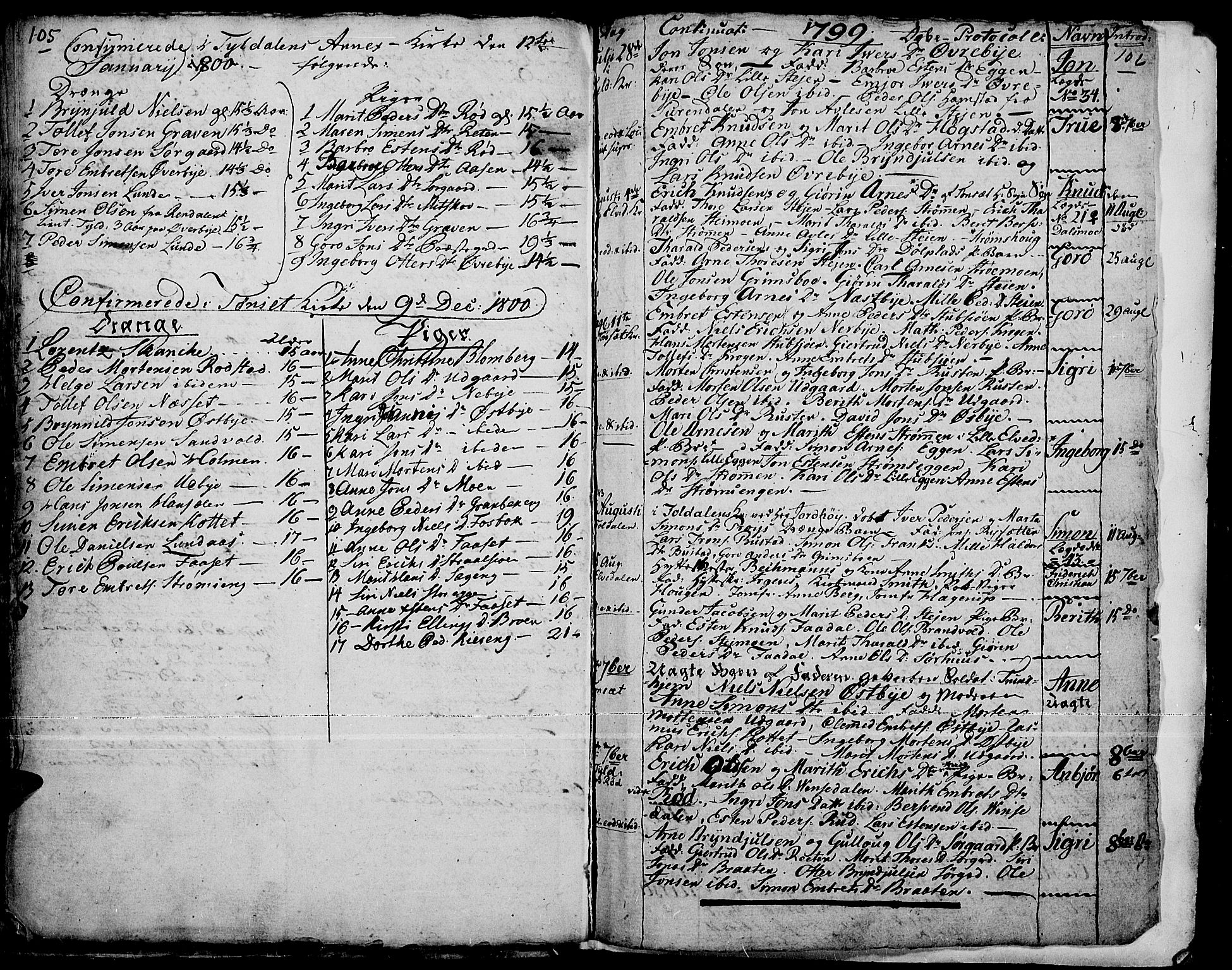 Tynset prestekontor, SAH/PREST-058/H/Ha/Haa/L0014: Parish register (official) no. 14, 1790-1800, p. 105-106