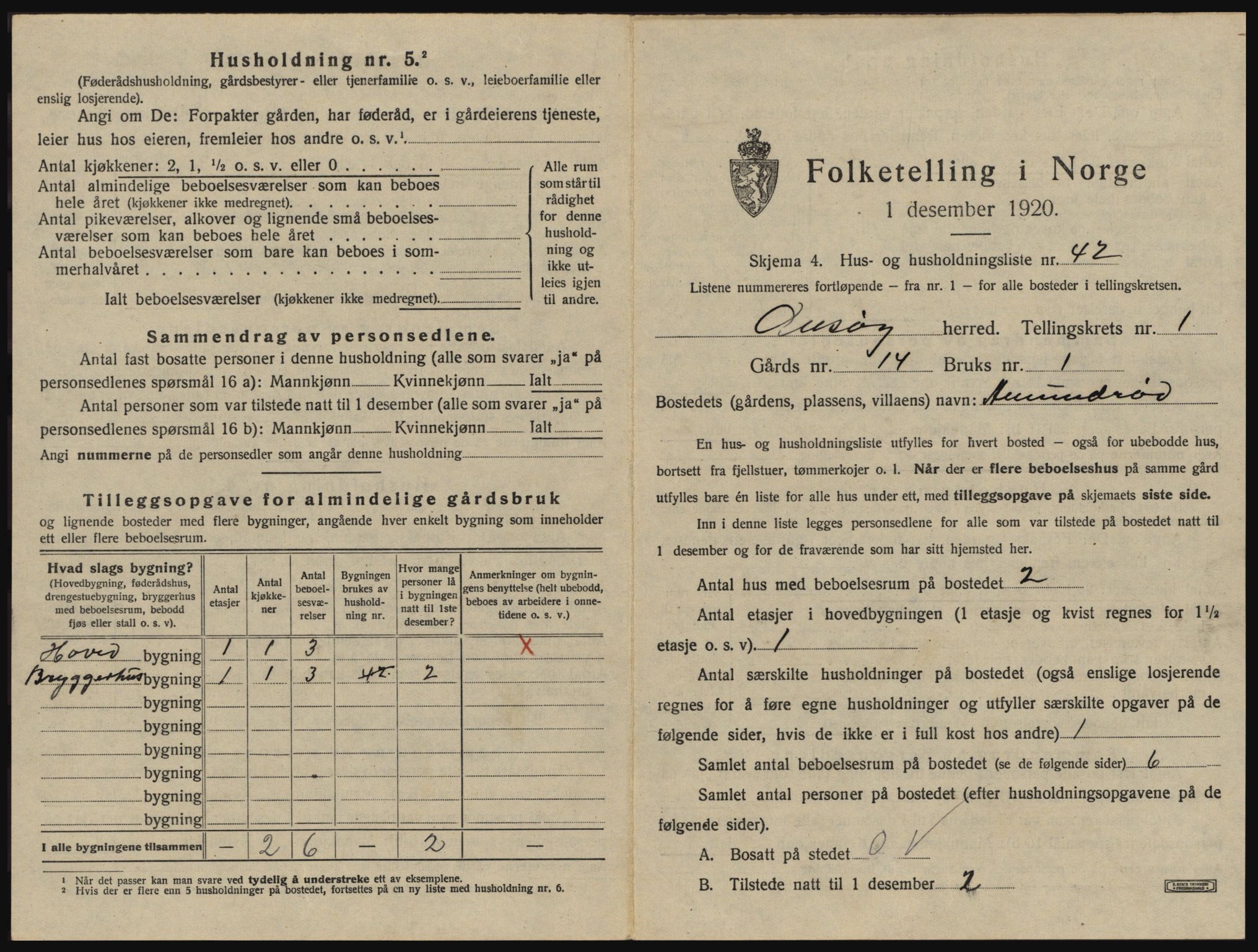 SAO, 1920 census for Onsøy, 1920, p. 152