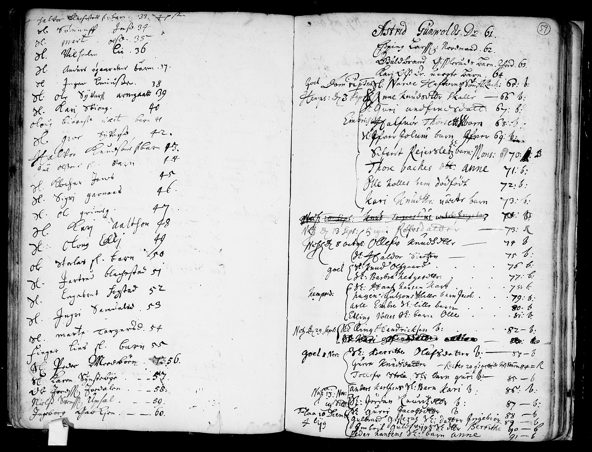 Nes kirkebøker, AV/SAKO-A-236/F/Fa/L0001: Parish register (official) no. 1, 1693-1706, p. 59