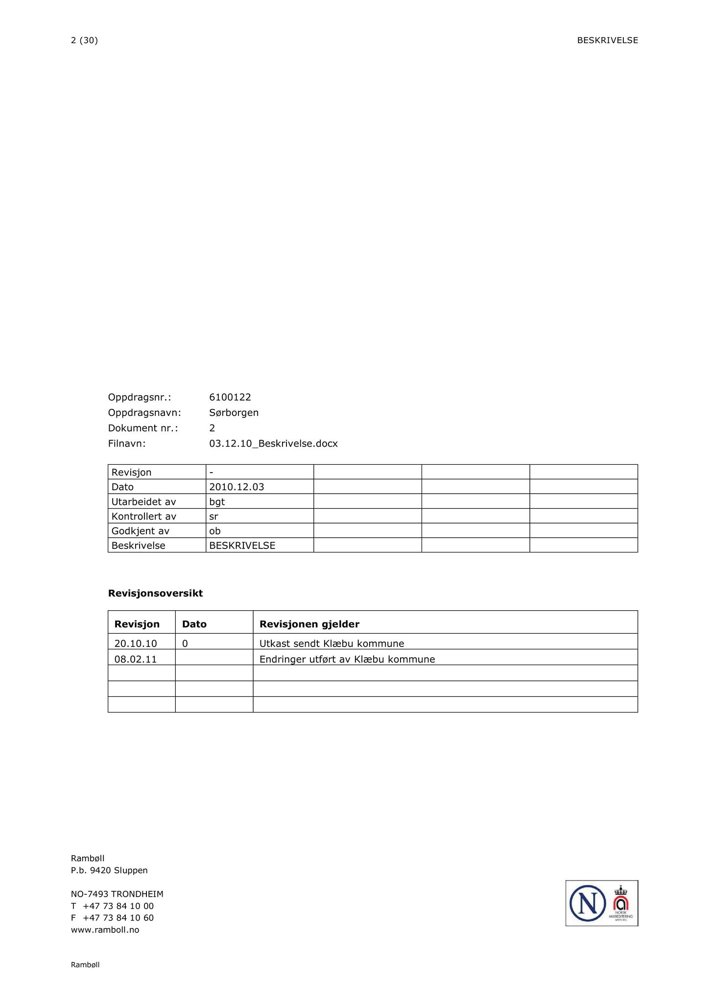 Klæbu Kommune, TRKO/KK/02-FS/L004: Formannsskapet - Møtedokumenter, 2011, p. 261