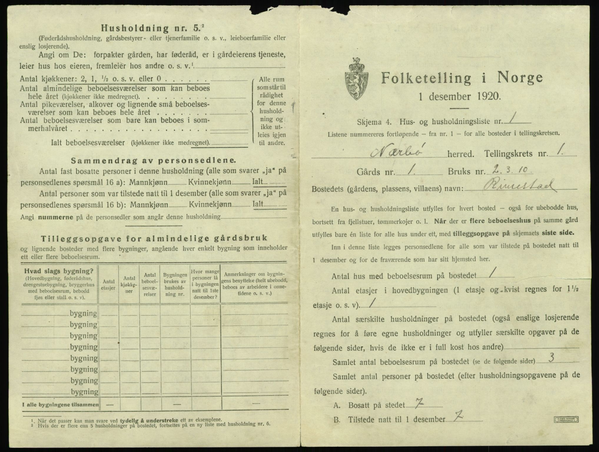 SAST, 1920 census for Nærbø, 1920, p. 41