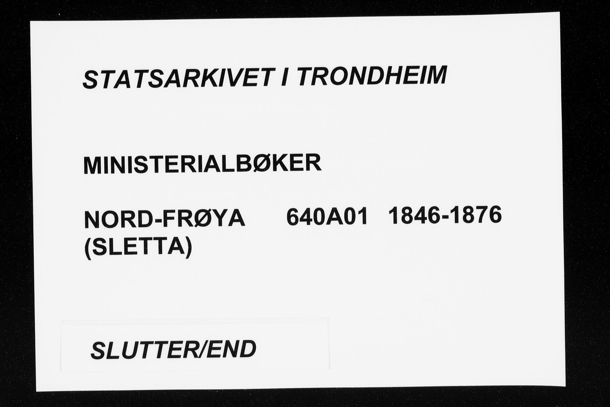 Ministerialprotokoller, klokkerbøker og fødselsregistre - Sør-Trøndelag, AV/SAT-A-1456/640/L0576: Parish register (official) no. 640A01, 1846-1876