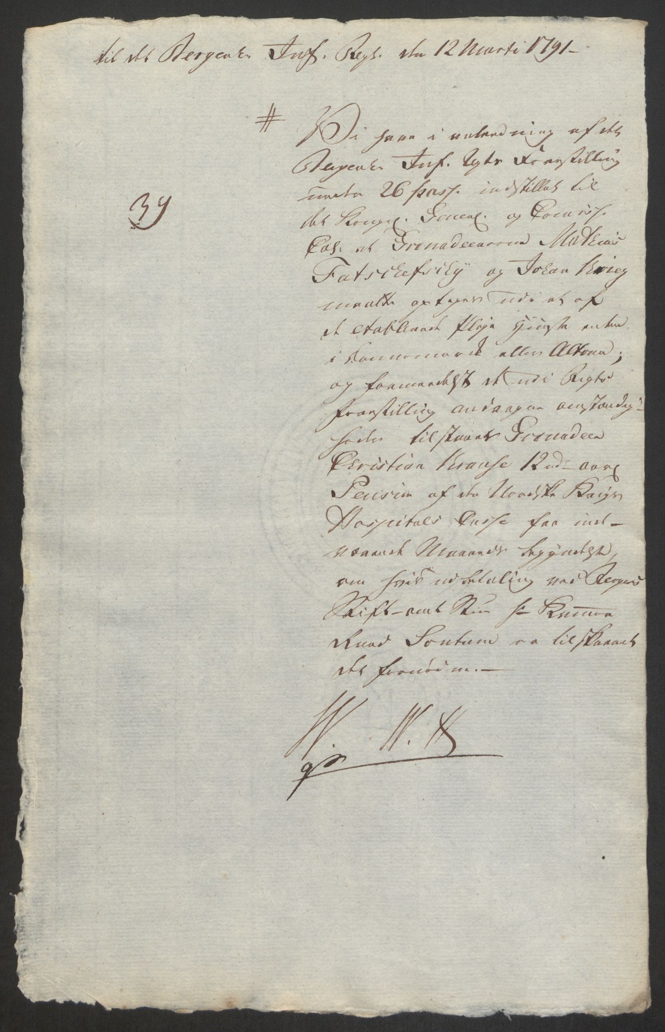 Forsvaret, Den norske kvesthuskasse/krigshospitalkasse, AV/RA-RAFA-1887/F/Fa/L0008: Konsepter, 1790-1793, p. 419