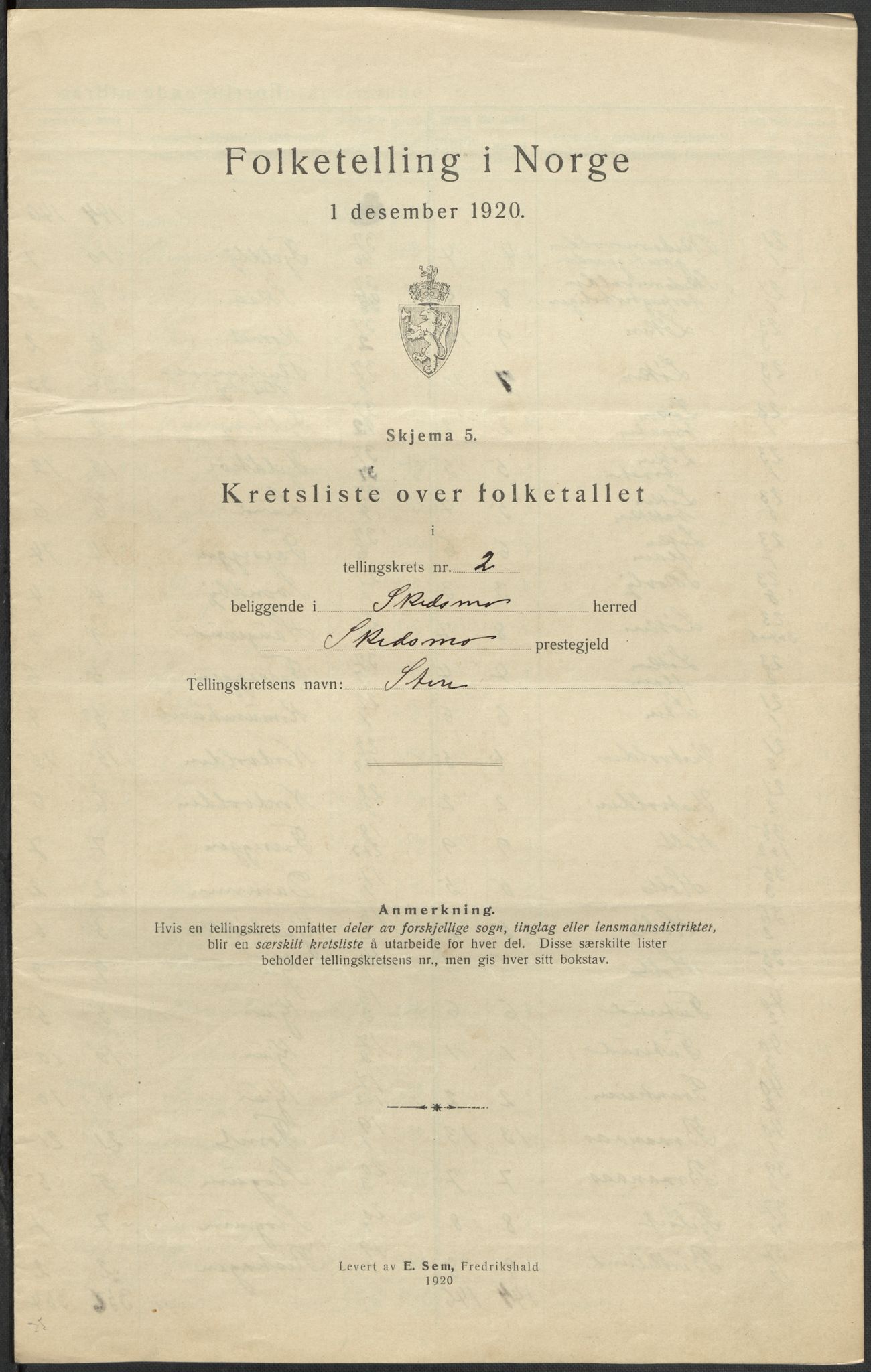 SAO, 1920 census for Skedsmo, 1920, p. 11