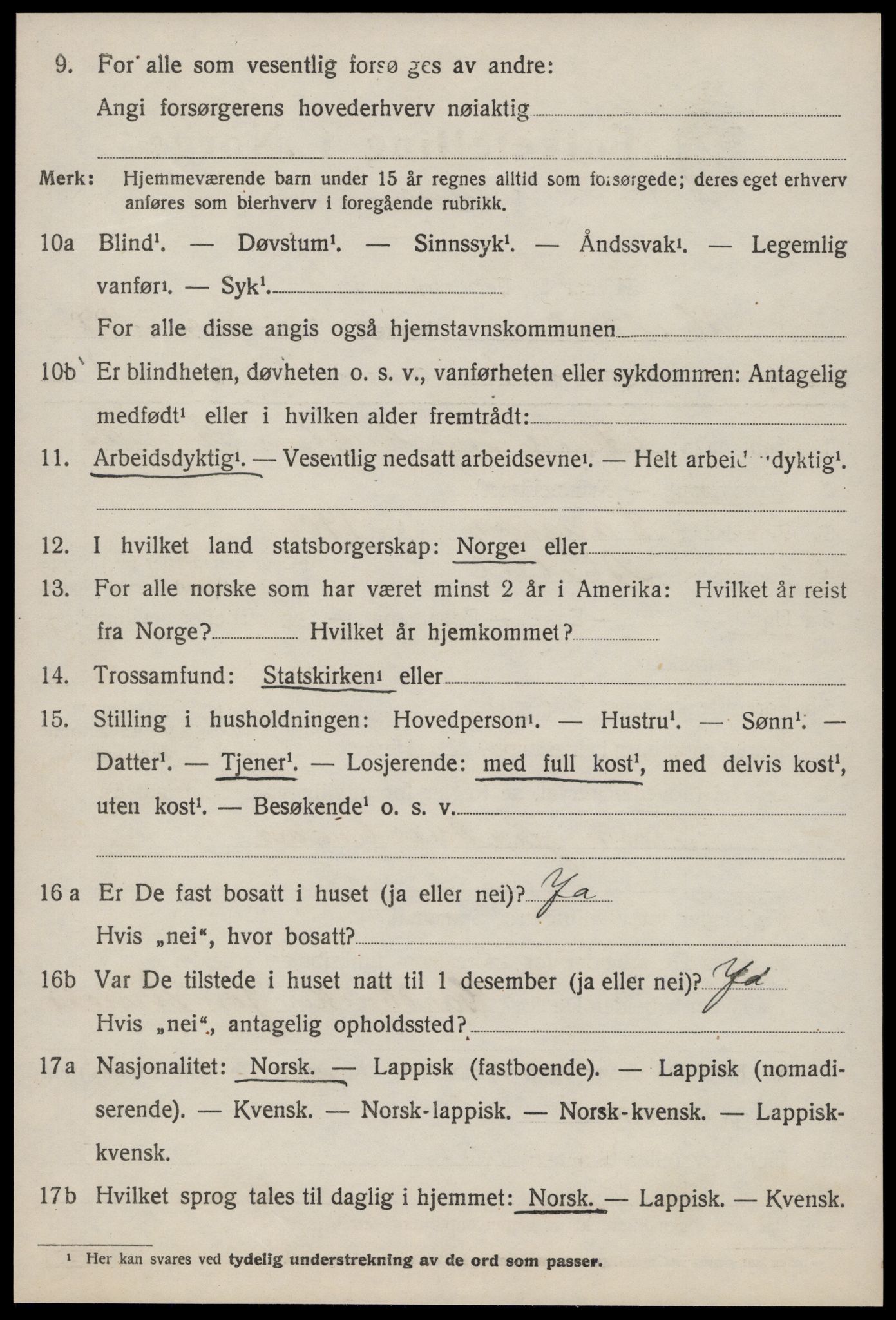 SAT, 1920 census for Meldal, 1920, p. 11132