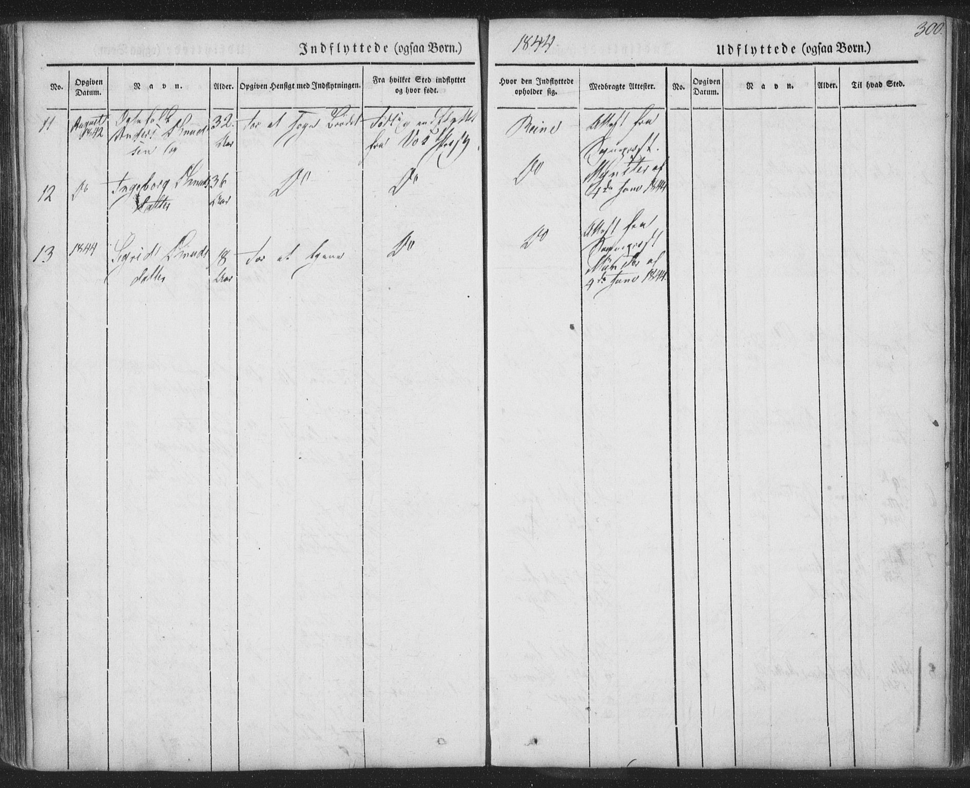 Ministerialprotokoller, klokkerbøker og fødselsregistre - Nordland, AV/SAT-A-1459/885/L1202: Parish register (official) no. 885A03, 1838-1859, p. 300