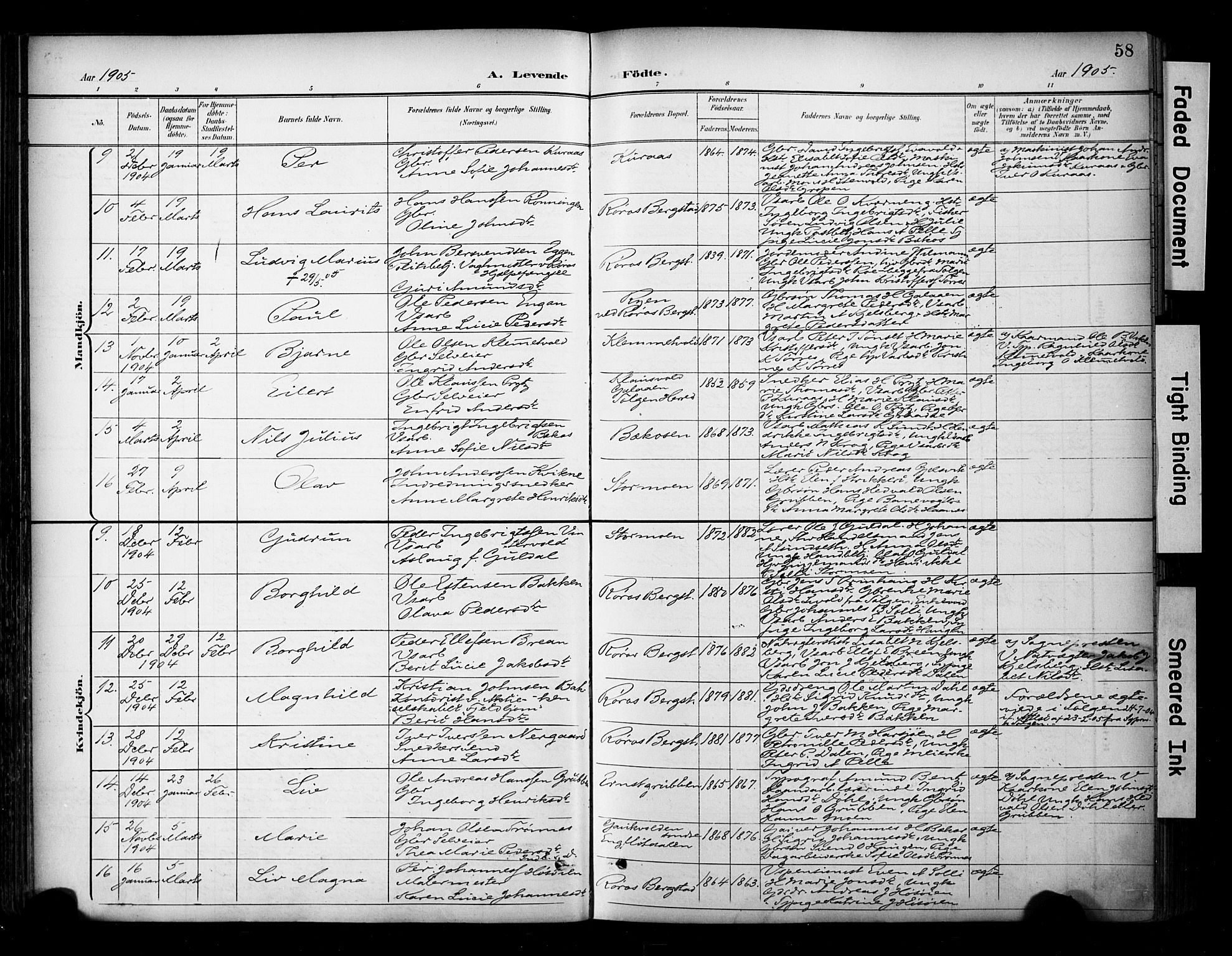 Ministerialprotokoller, klokkerbøker og fødselsregistre - Sør-Trøndelag, SAT/A-1456/681/L0936: Parish register (official) no. 681A14, 1899-1908, p. 58