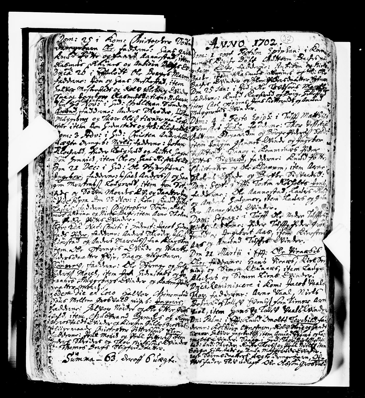 Sandsvær kirkebøker, AV/SAKO-A-244/F/Fa/L0001: Parish register (official) no. I 1, 1665-1725, p. 37