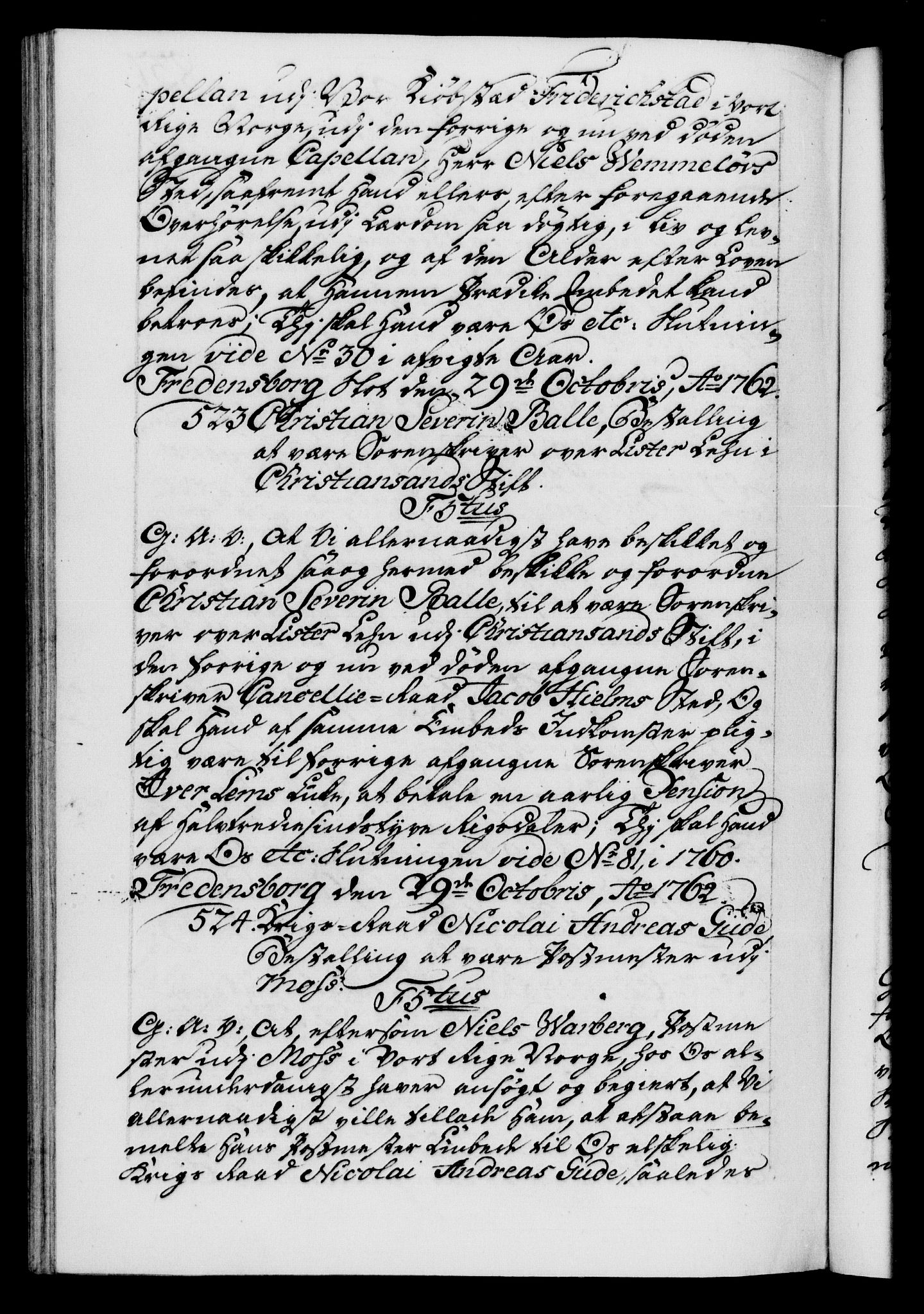 Danske Kanselli 1572-1799, AV/RA-EA-3023/F/Fc/Fca/Fcaa/L0041: Norske registre, 1760-1762, p. 837b