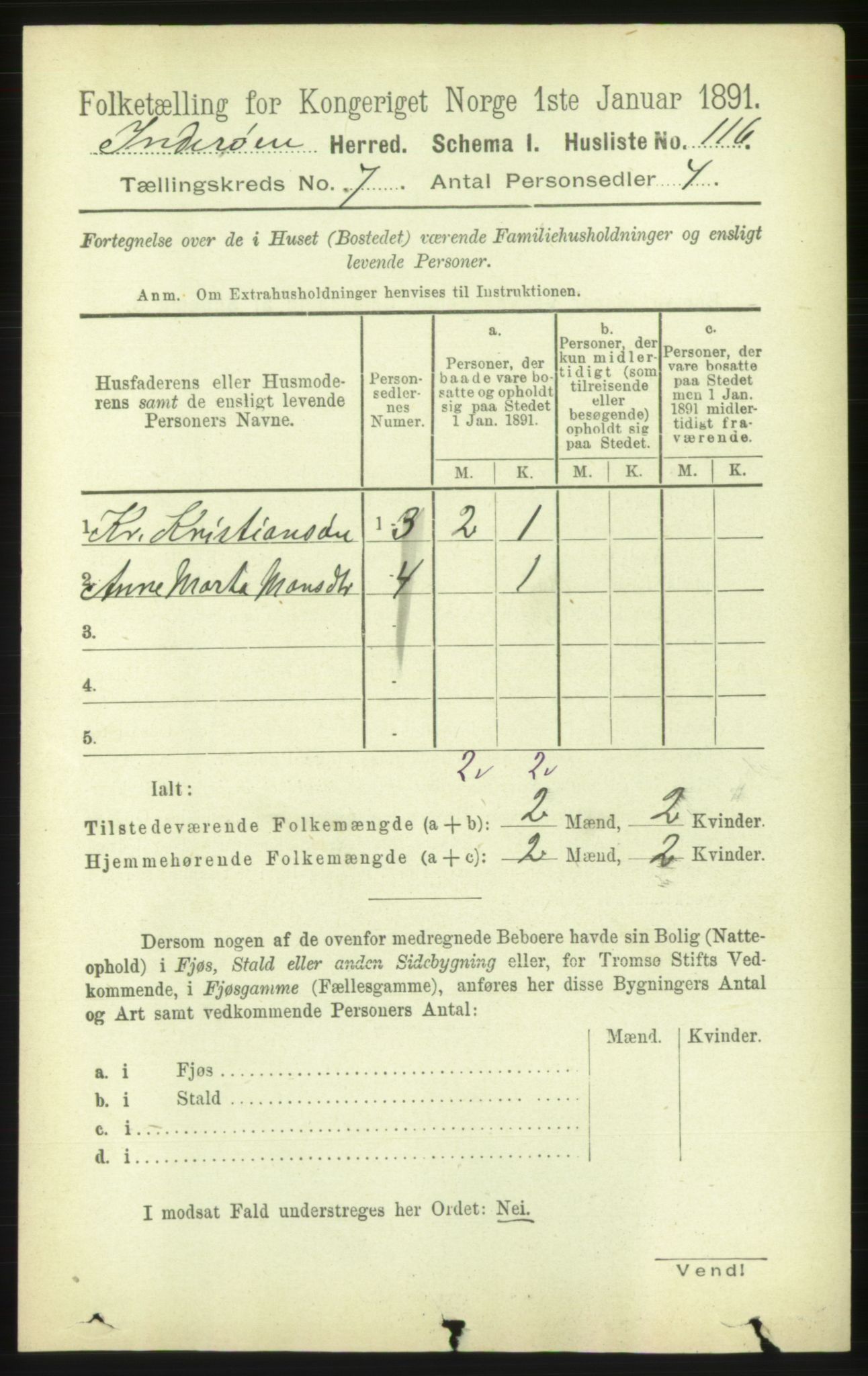 RA, 1891 census for 1729 Inderøy, 1891, p. 3845