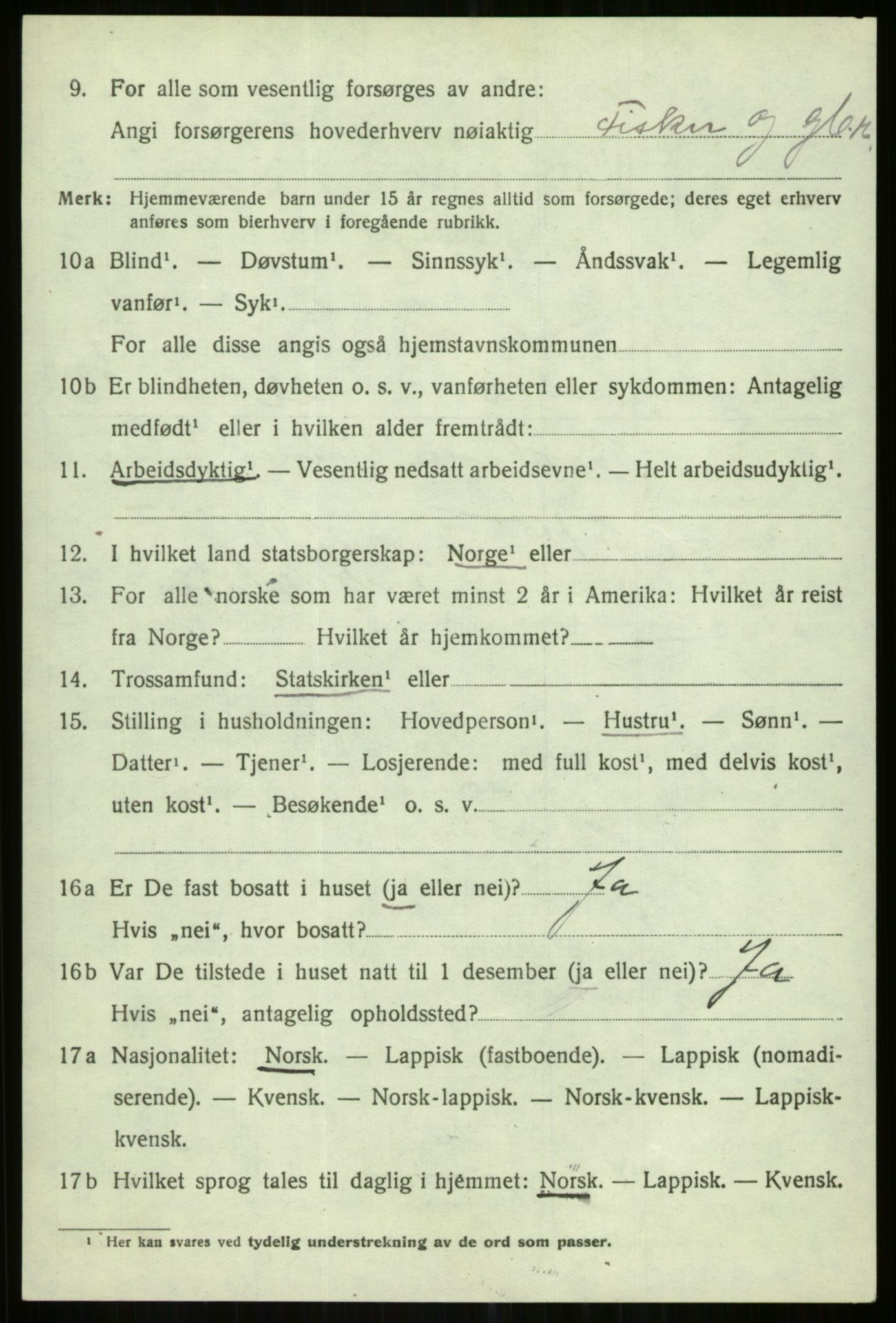 SATØ, 1920 census for Karlsøy, 1920, p. 2661