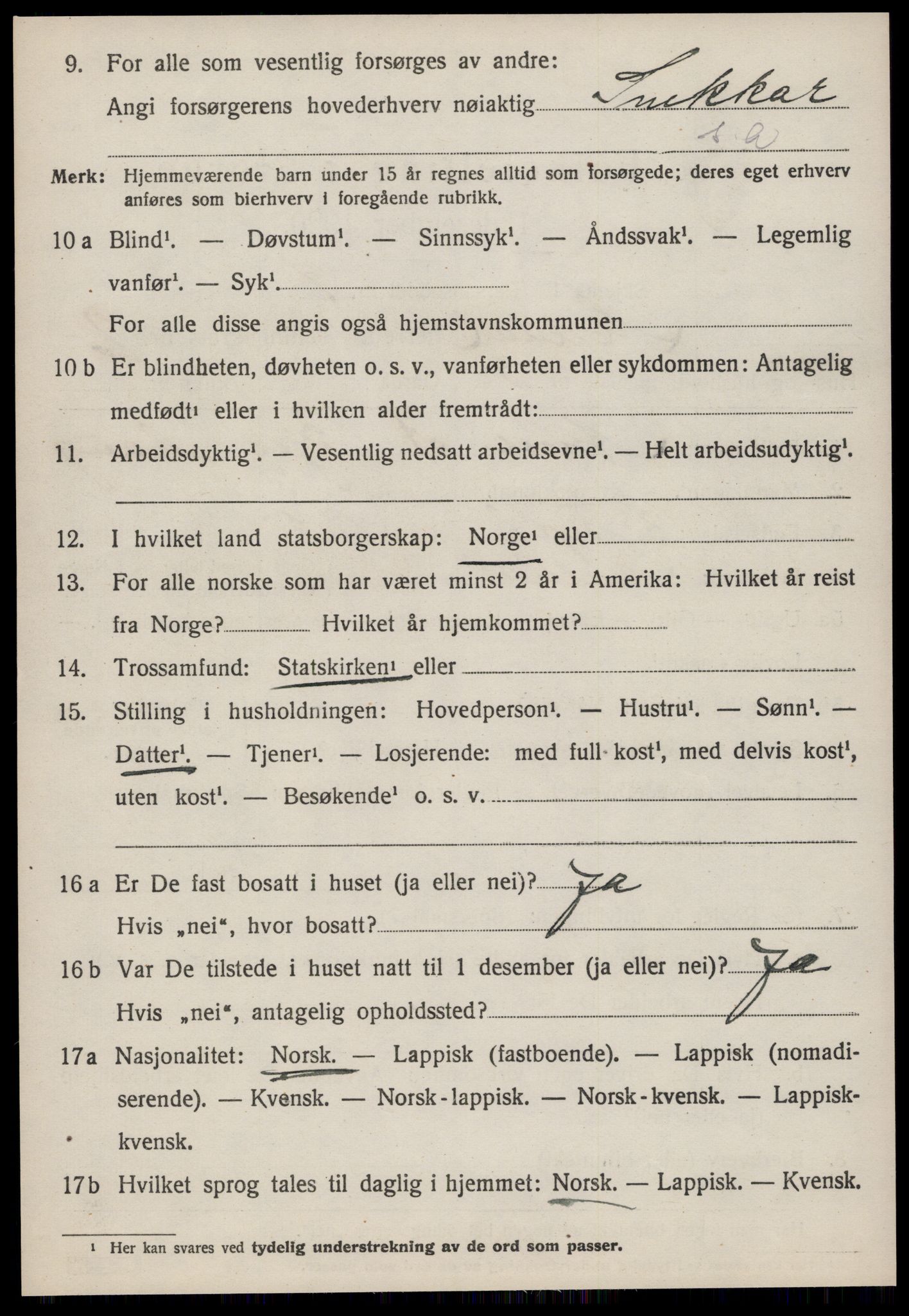 SAT, 1920 census for Meldal, 1920, p. 2040