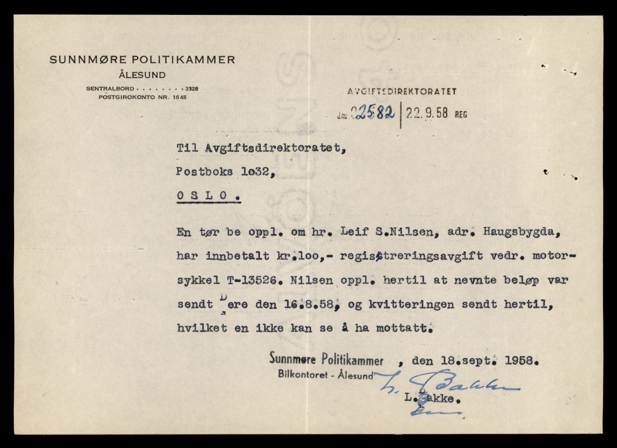 Møre og Romsdal vegkontor - Ålesund trafikkstasjon, AV/SAT-A-4099/F/Fe/L0039: Registreringskort for kjøretøy T 13361 - T 13530, 1927-1998, p. 2911