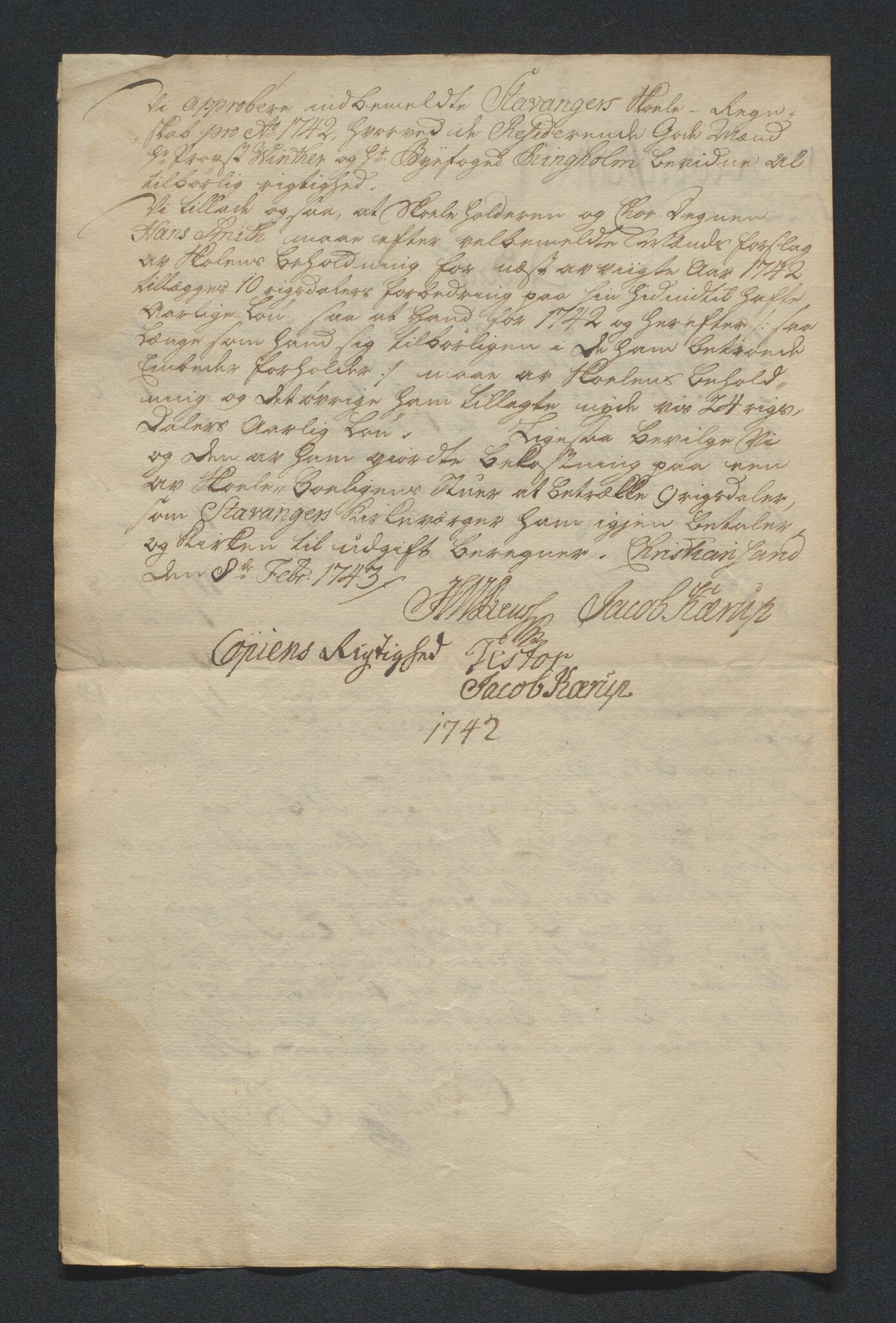 Biskopen i Kristiansand, AV/SAK-1113-0001/G/Gh/L0078: C 235 - Regnskap for Stavanger fattigskole, 1694-1822, p. 11