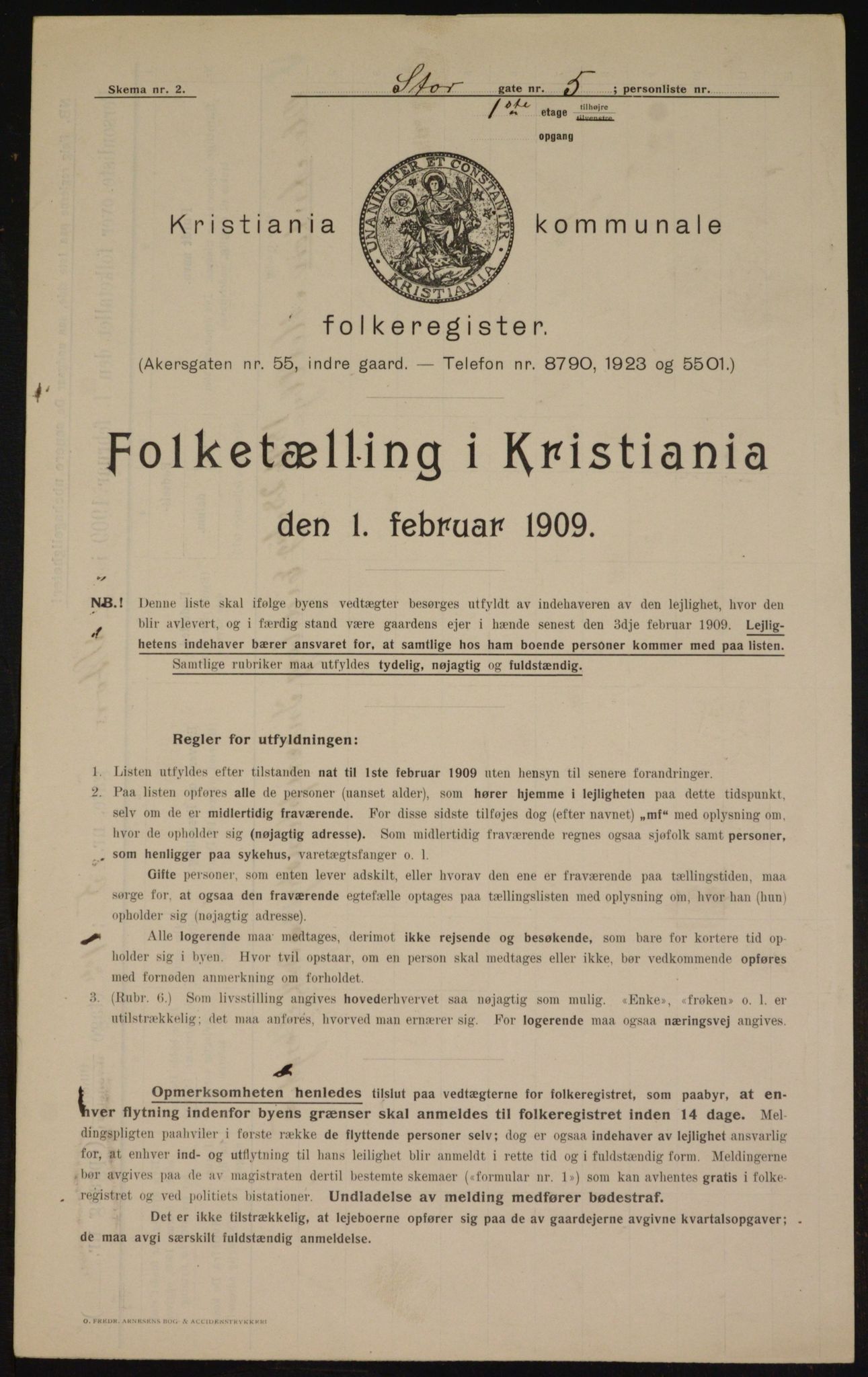 OBA, Municipal Census 1909 for Kristiania, 1909, p. 93025