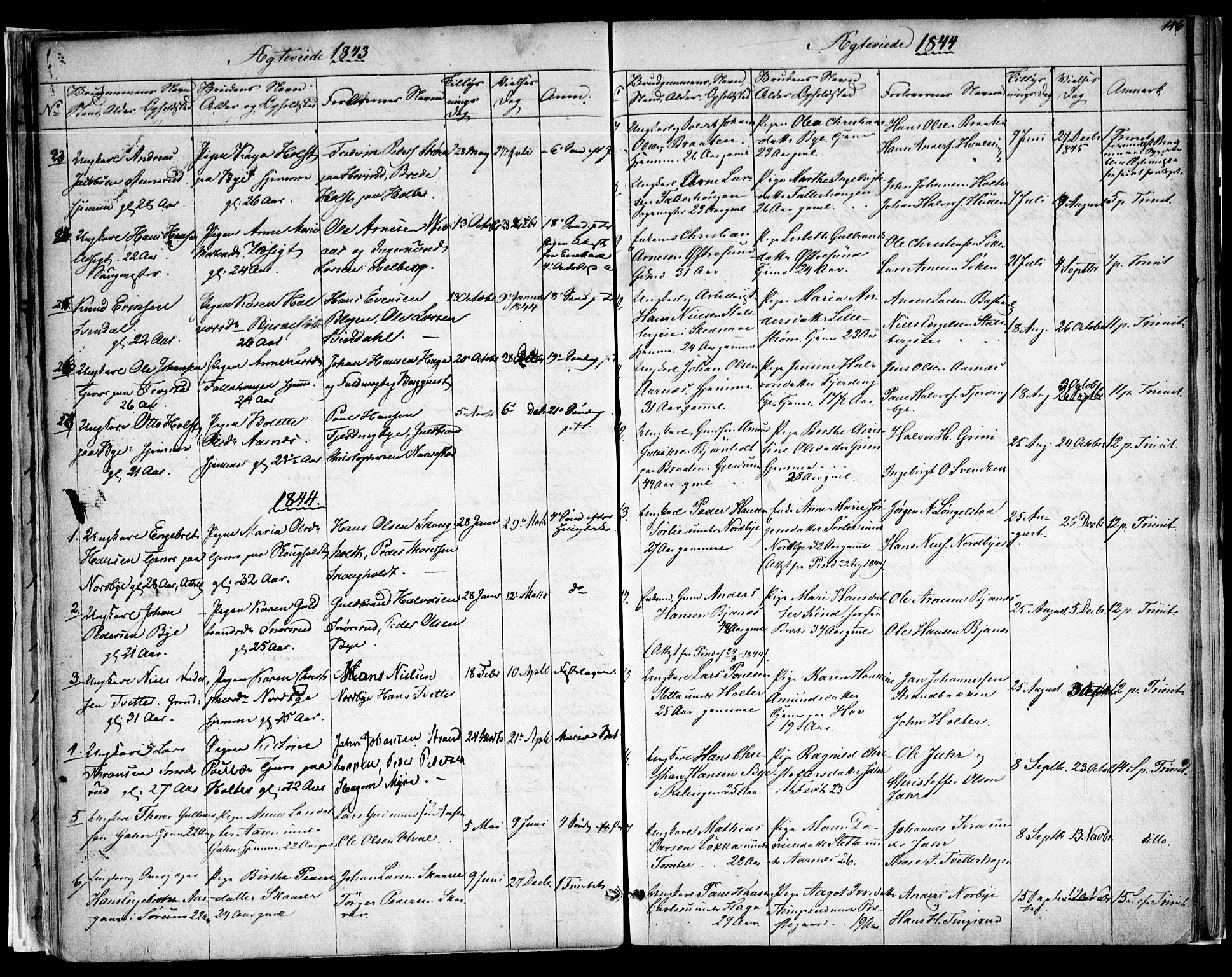 Fet prestekontor Kirkebøker, AV/SAO-A-10370a/F/Fa/L0009: Parish register (official) no. I 9, 1843-1846, p. 146