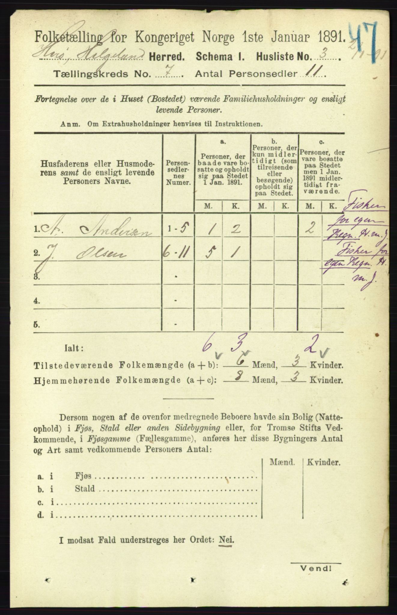 RA, 1891 census for 1818 Herøy, 1891, p. 2209