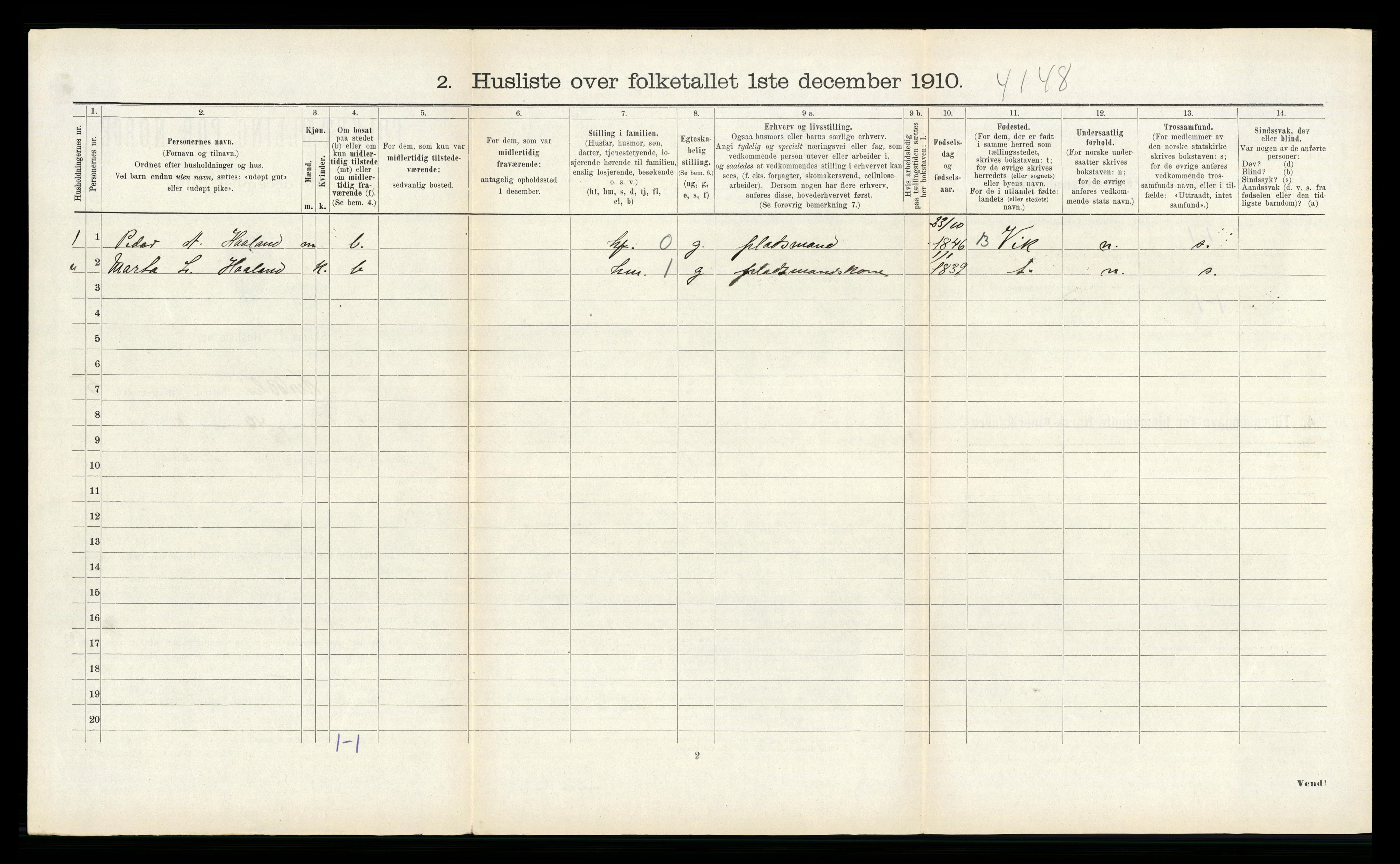 RA, 1910 census for Kyrkjebø, 1910, p. 382