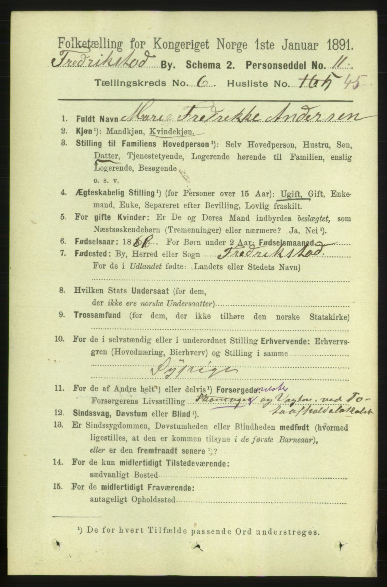 RA, 1891 census for 0103 Fredrikstad, 1891, p. 8057