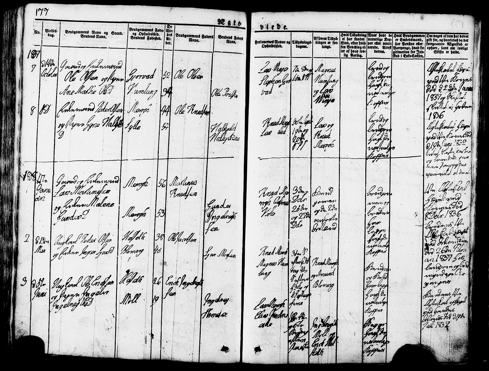 Ministerialprotokoller, klokkerbøker og fødselsregistre - Møre og Romsdal, SAT/A-1454/517/L0221: Parish register (official) no. 517A01, 1827-1858, p. 177