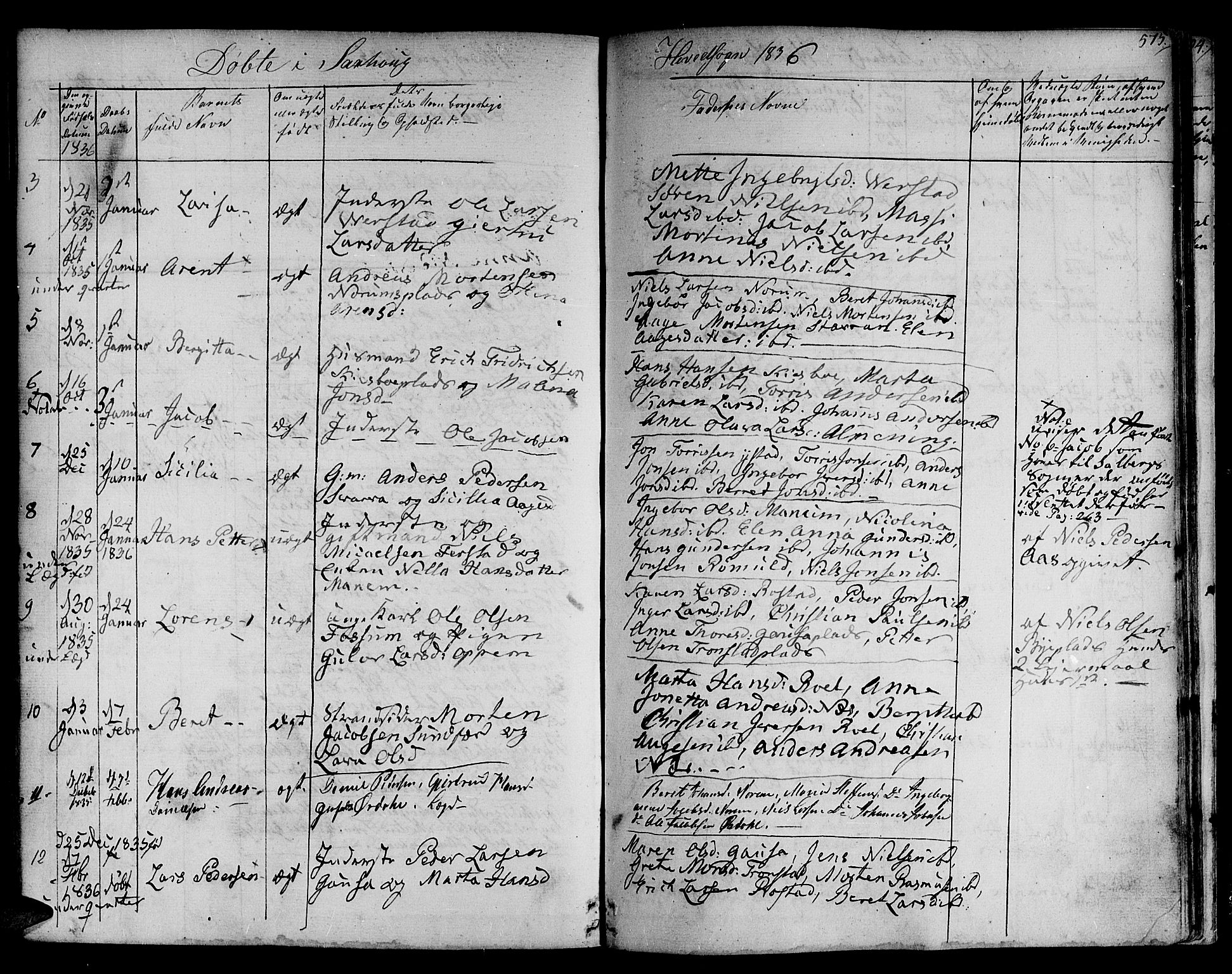 Ministerialprotokoller, klokkerbøker og fødselsregistre - Nord-Trøndelag, SAT/A-1458/730/L0277: Parish register (official) no. 730A06 /1, 1830-1839, p. 575
