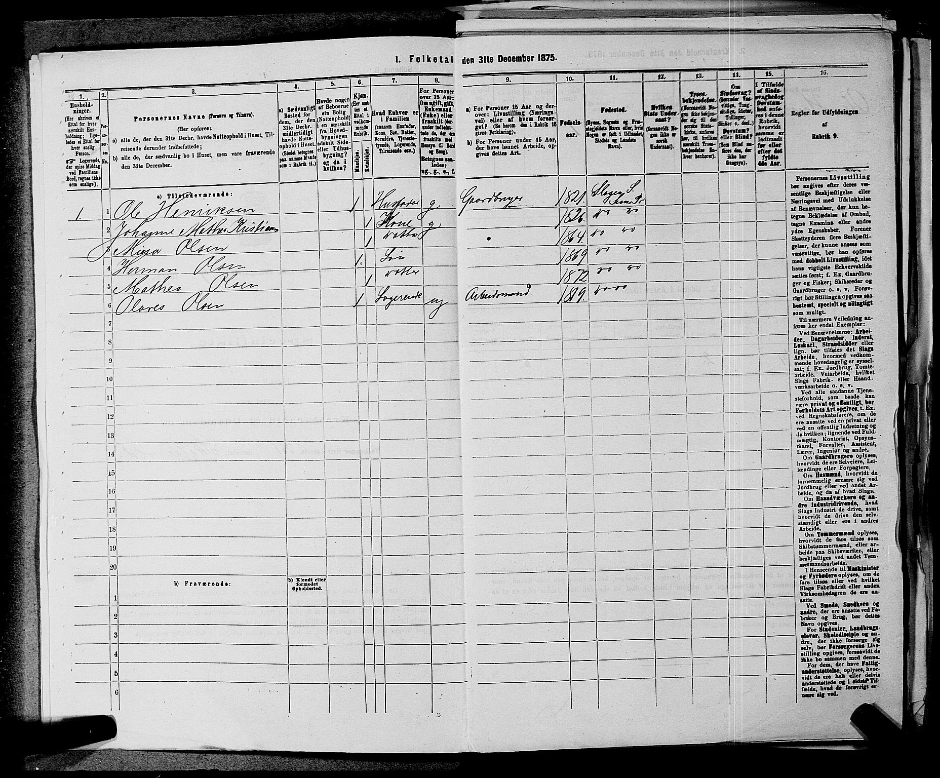 SAKO, 1875 census for 0721P Sem, 1875, p. 1497