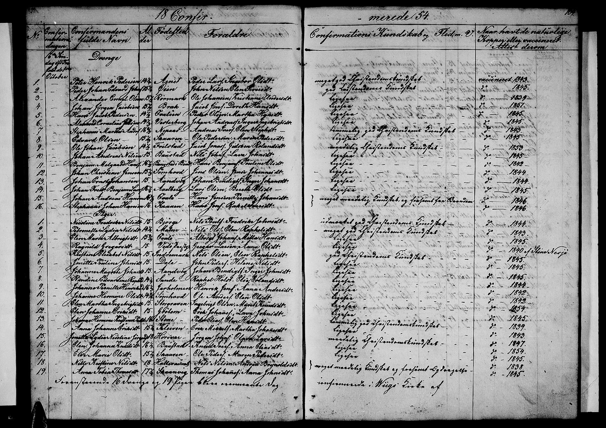 Ministerialprotokoller, klokkerbøker og fødselsregistre - Nordland, SAT/A-1459/812/L0187: Parish register (copy) no. 812C05, 1850-1883, p. 104